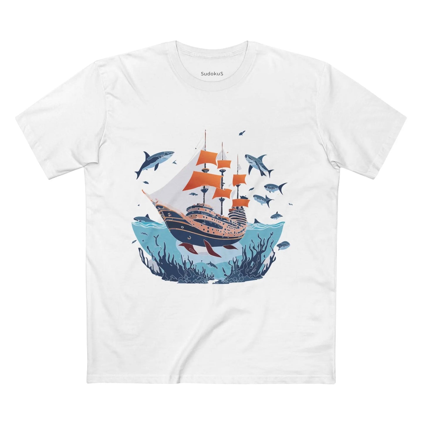 Ocean Coast Graphic Unisex 100 Cotton Staple Tee 26