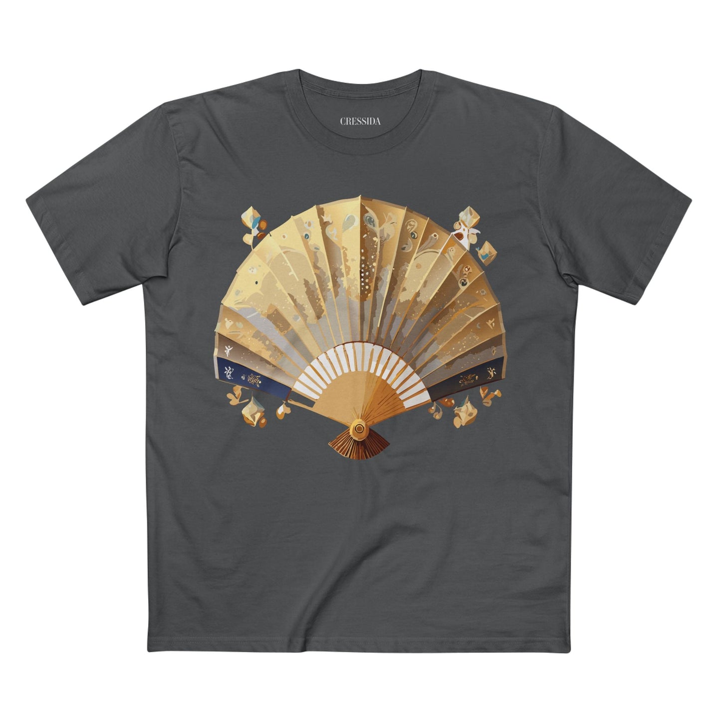 Antique Fan Graphic Design T-Shirt Unisex 100 Cotton Floral Carnival Artwork Tee 24