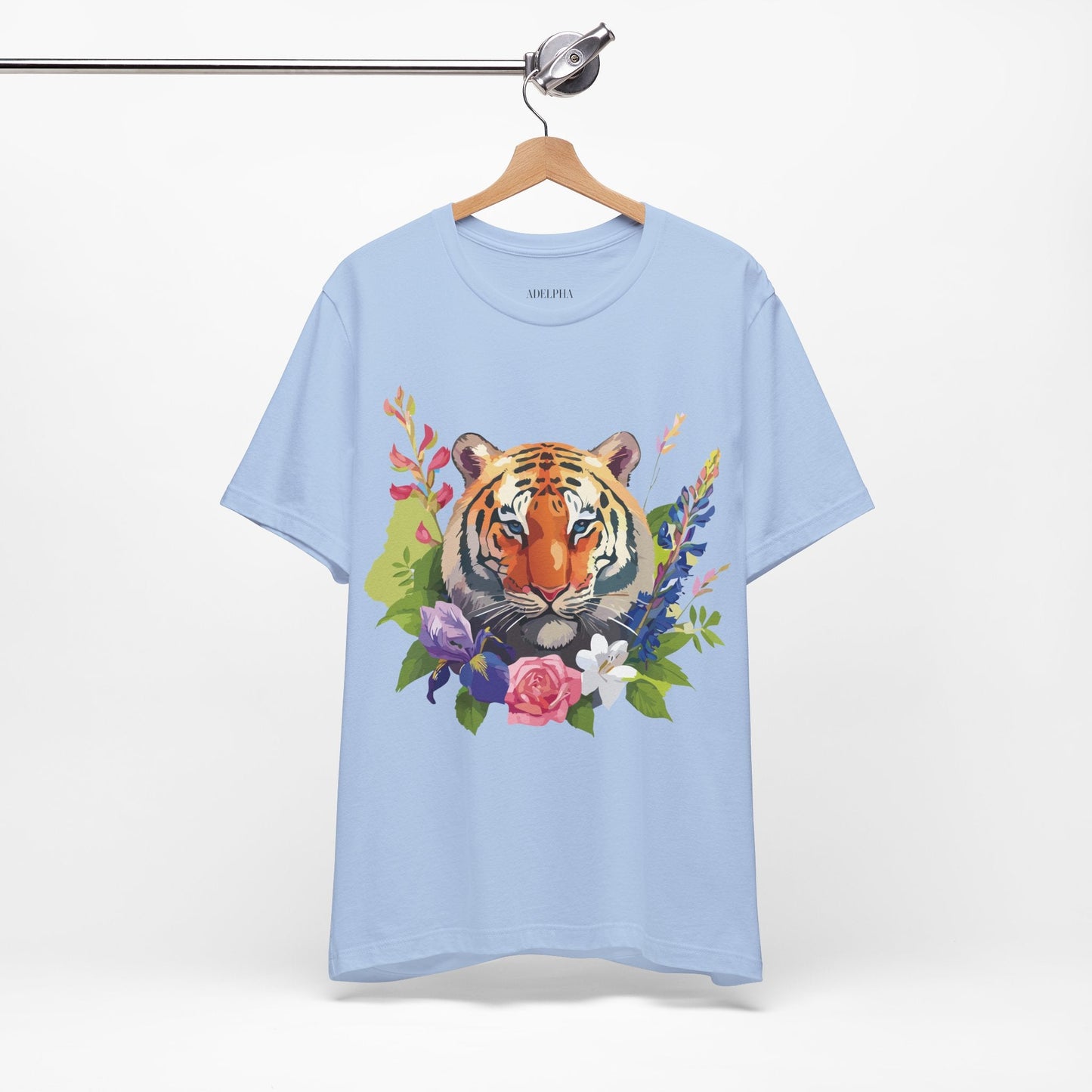 Tiger Graphic Unisex 100 Cotton Vintage Art with Animal Tee 7