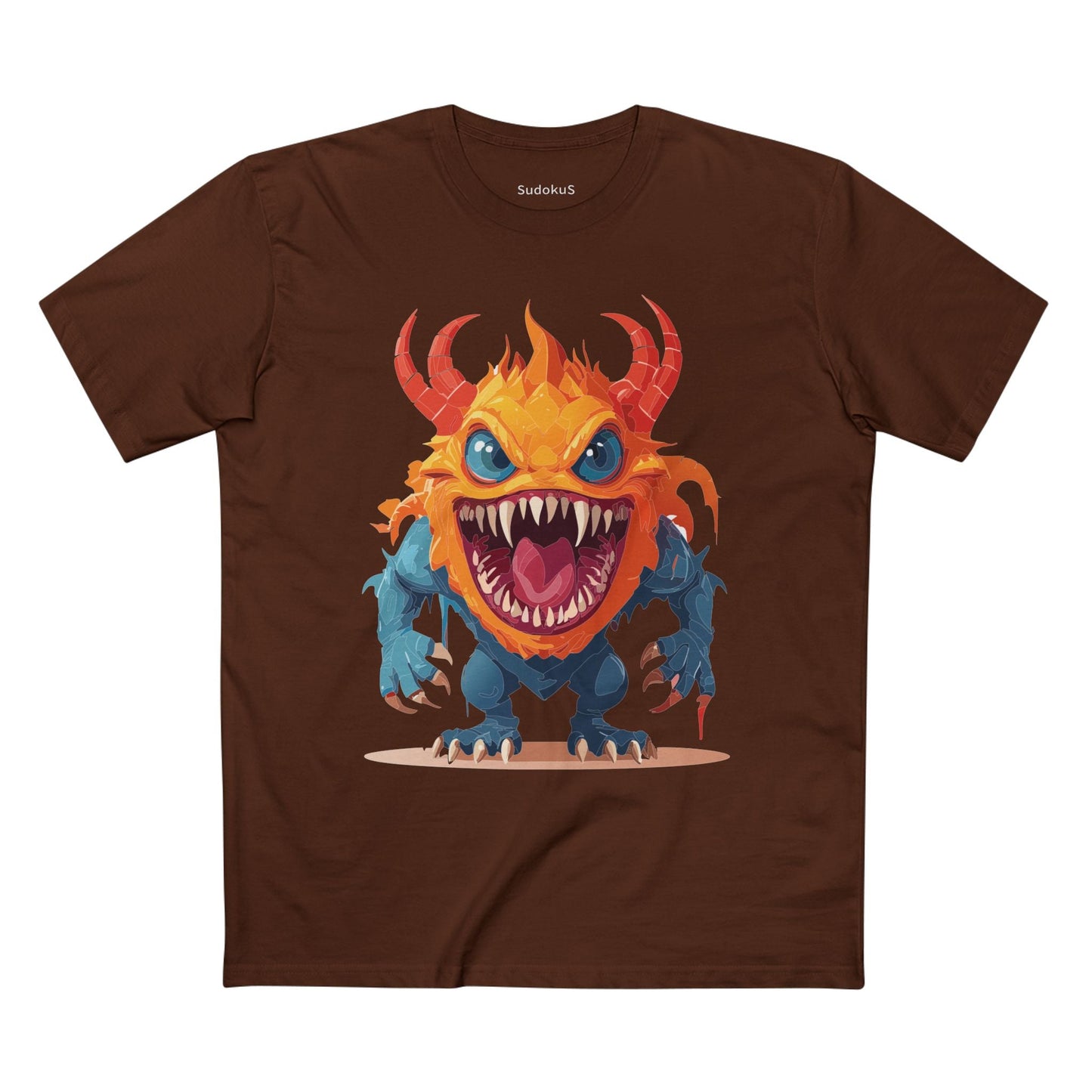 Cartoon Monsters Graphic Unisex 100 Cotton Staple Tee 26