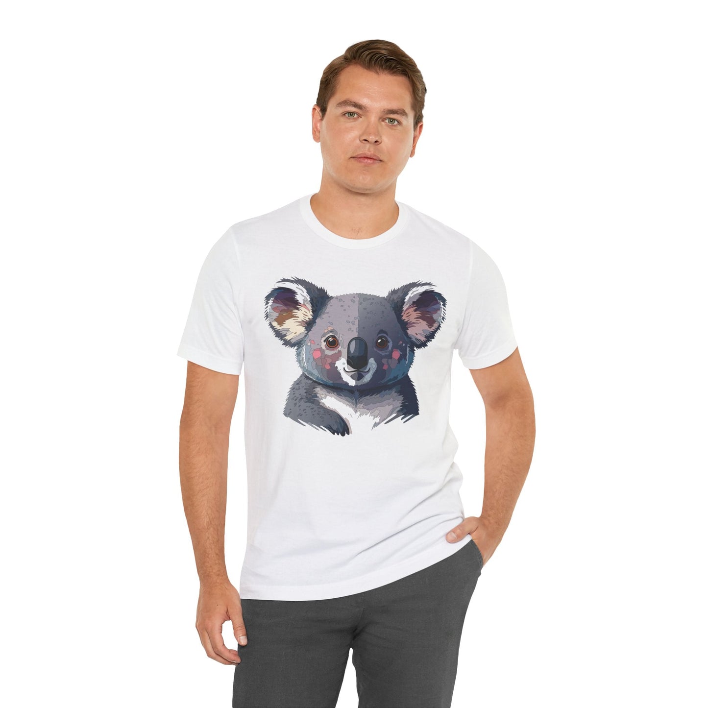 Unisex Animal Shirt With Animal Art Design Tee Wild Animals Short Sleeve Jersey Cotton