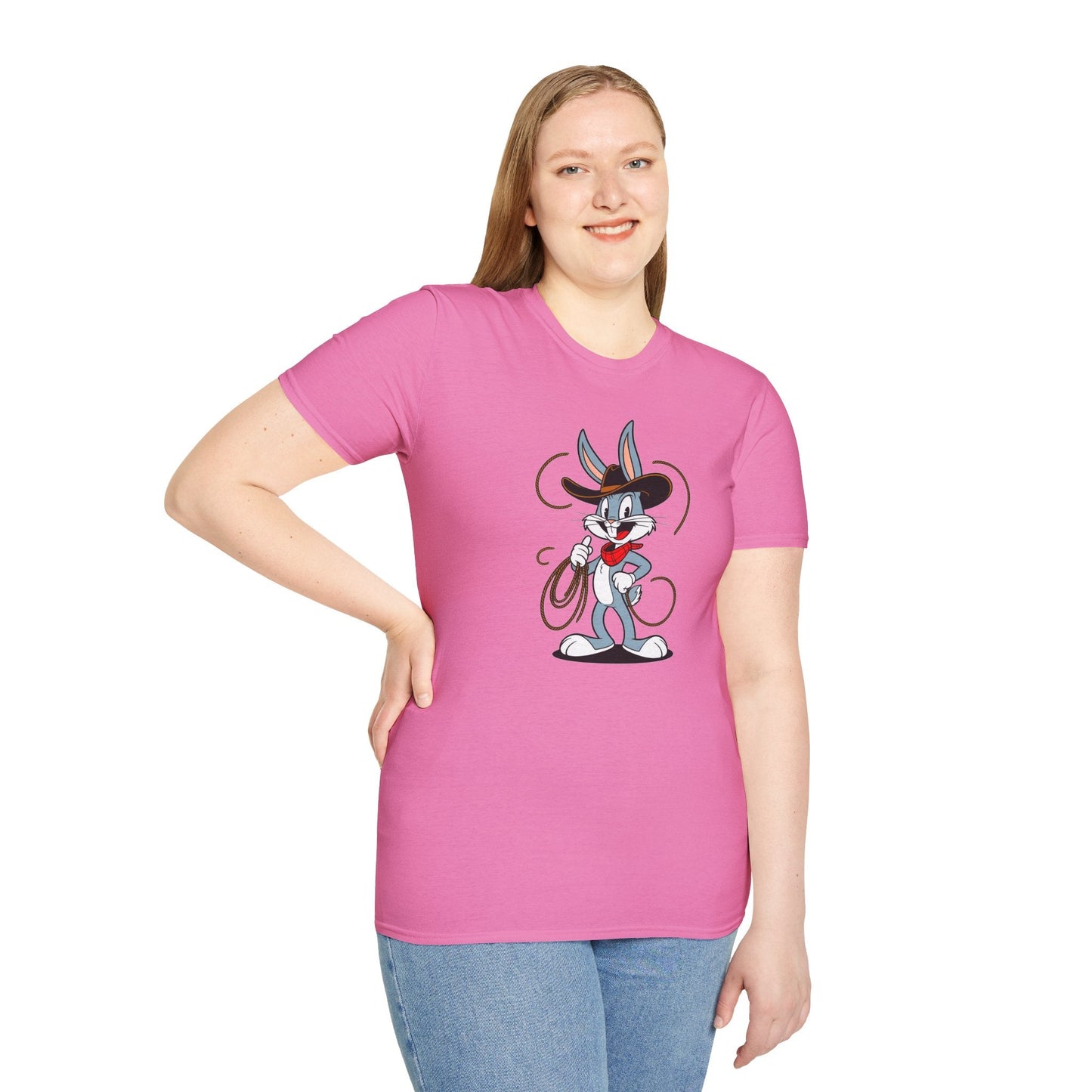 Bugs Bunny T Shirt Unisex Gildan Softstyle 64000 Cartoon Animation Tee With Art Design Artwork