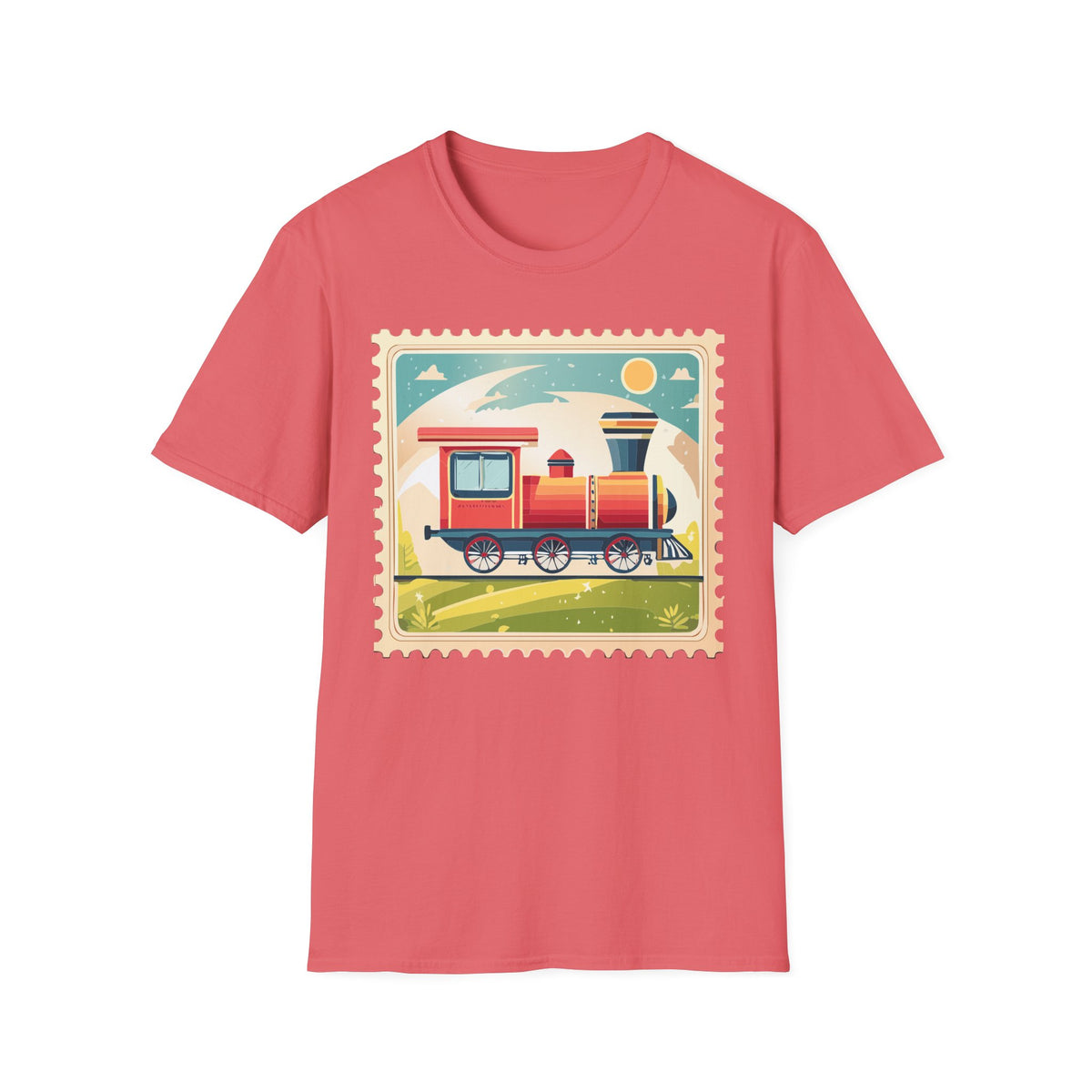 Vintage Steam Train T-Shirt | Retro Locomotive Graphic Tee Unisex 100 Cotton Gildan T-Shirt