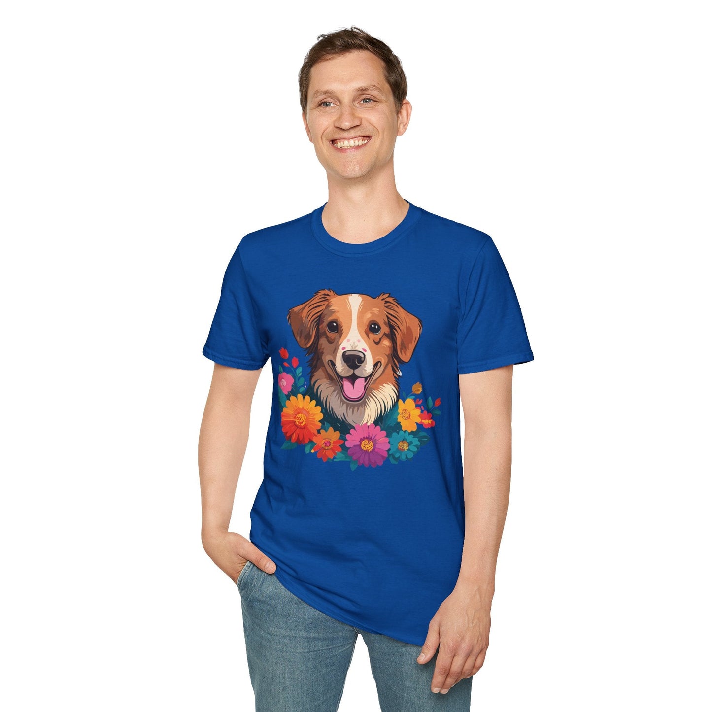 Dog Shirt Unisex Animal Tee Short Sleeve Gildan Softstyle 64000 Cotton Tee