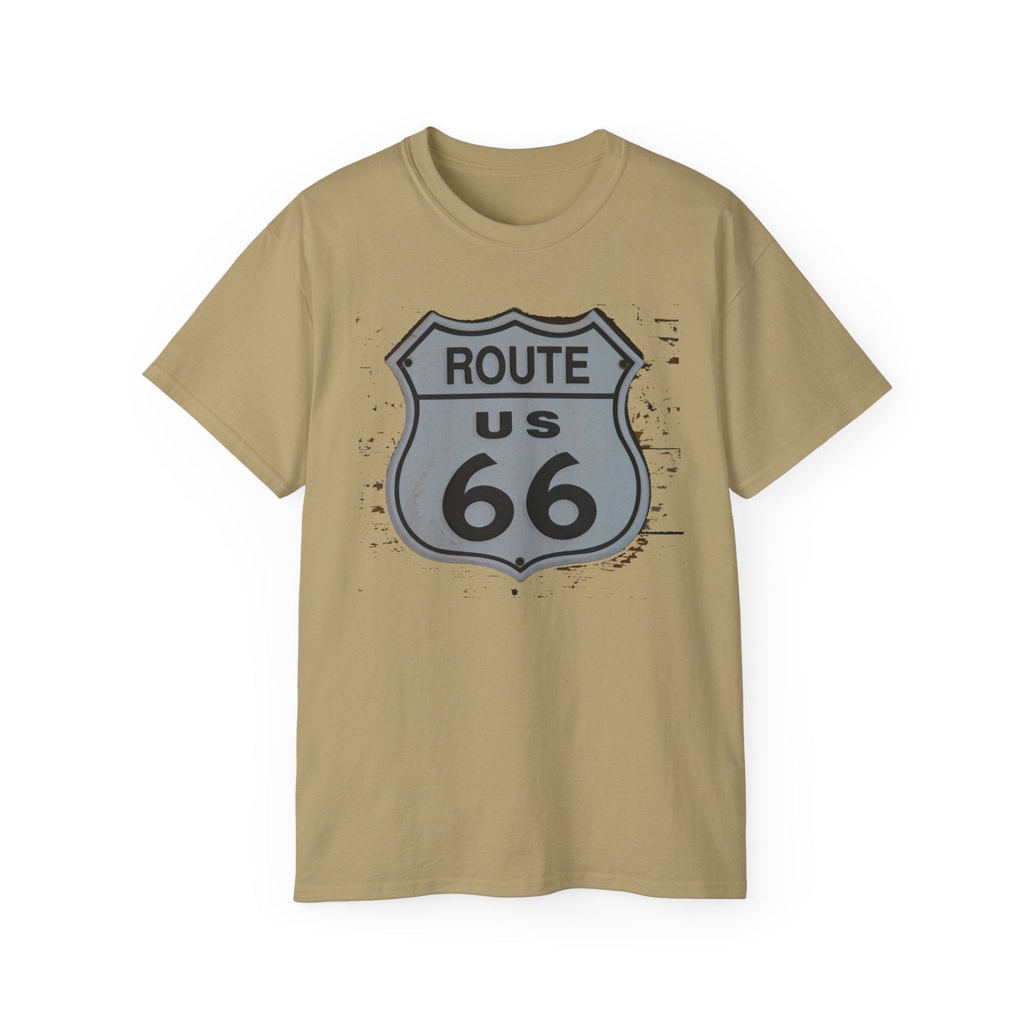 Route 66 Graphic Tee Unisex 100 Cotton with Vintage Art Design