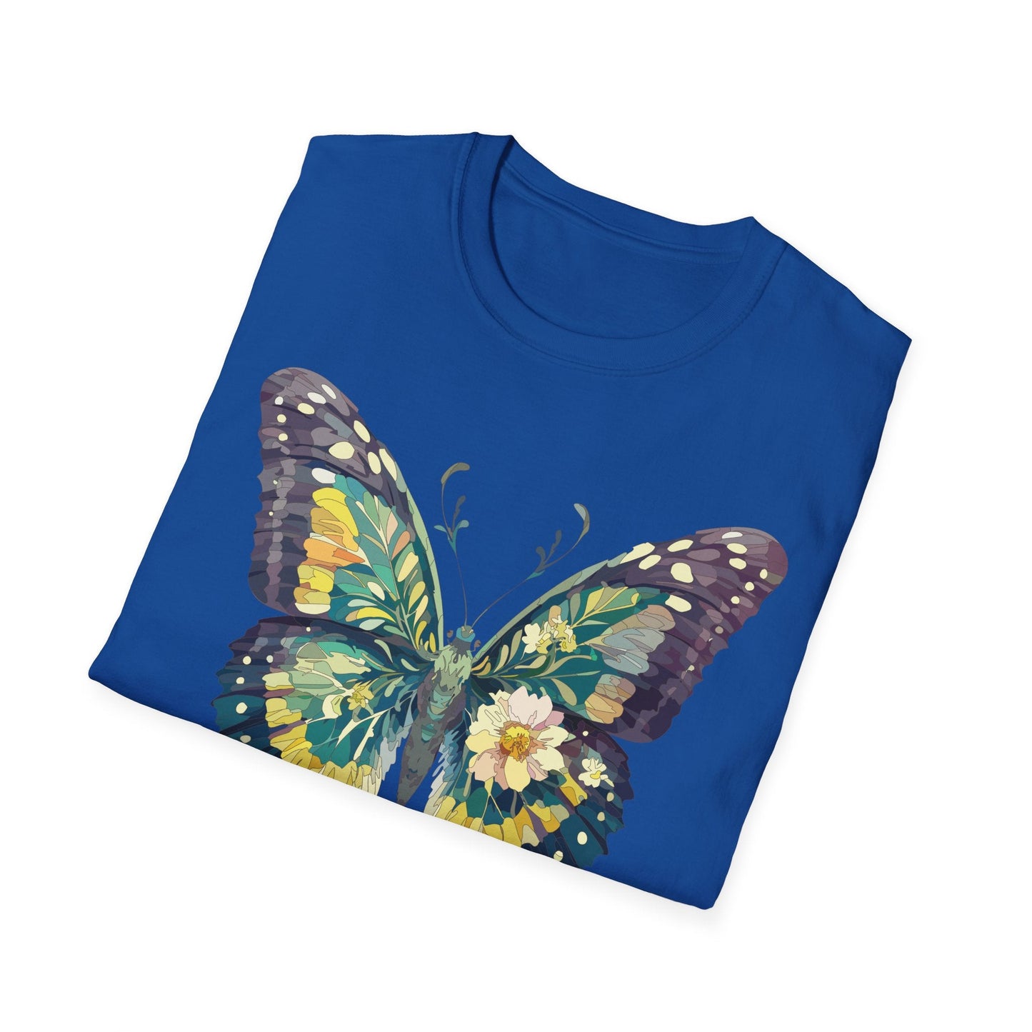 Butterfly Shirt Unisex Monarch Print T Shirt Gildan Softstyle 64000 Lightweight Tee