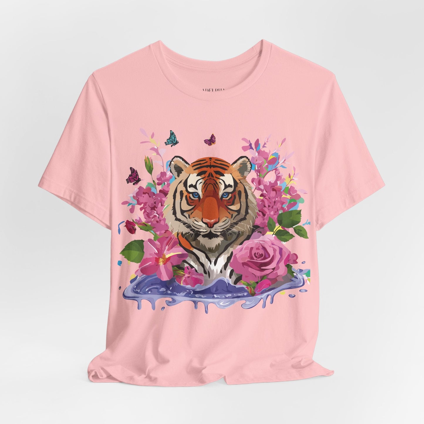 Tiger Graphic Unisex 100 Cotton Vintage Art with Animal Tee 11