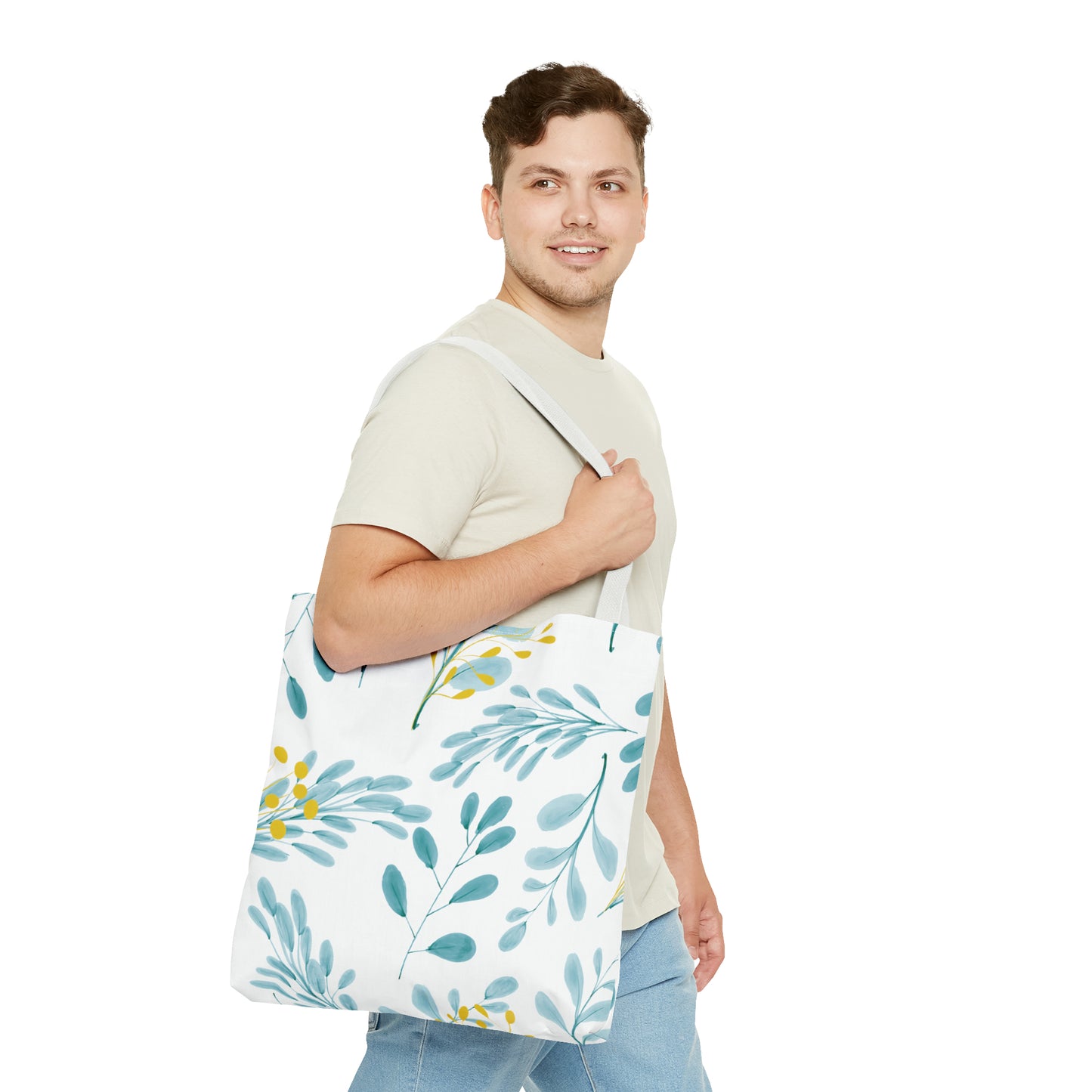 Canvas Bag with Floral Prints