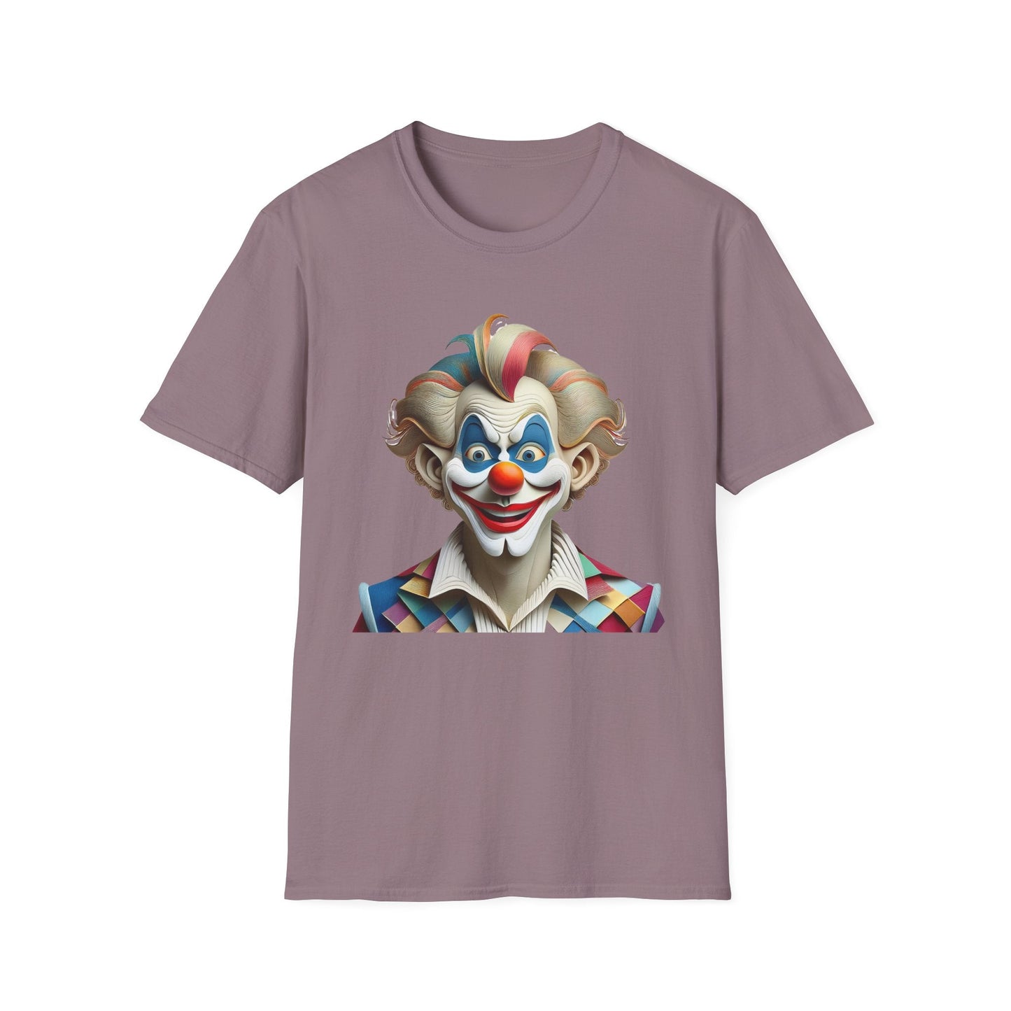 Unisex Clown Shirt Funny Man Circus Tee Softstyle Gildan 64000 Short Sleeve Everyday Comfort