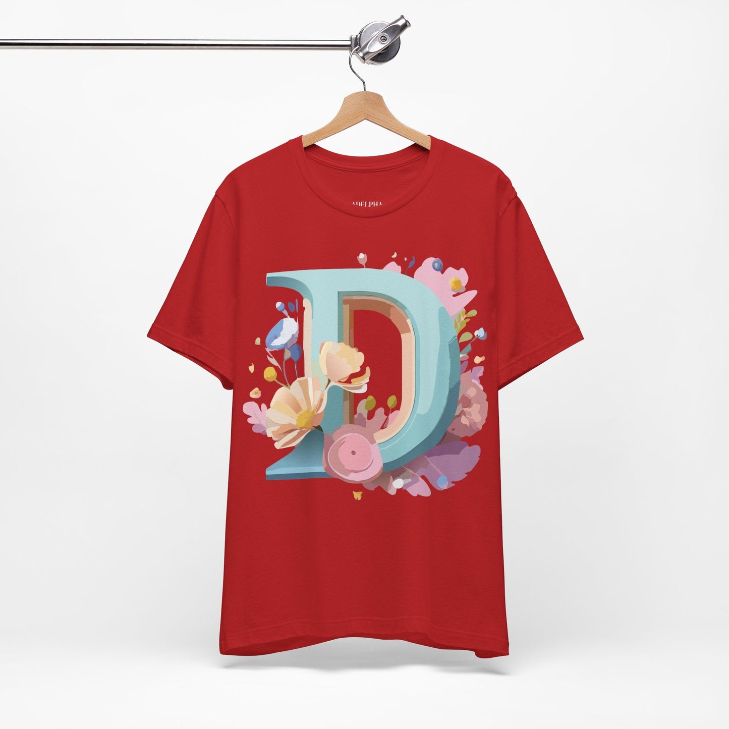 Adelpha Vintage Letter D Shirt Unisex Graphic Tee for Everyday Comfort and Style