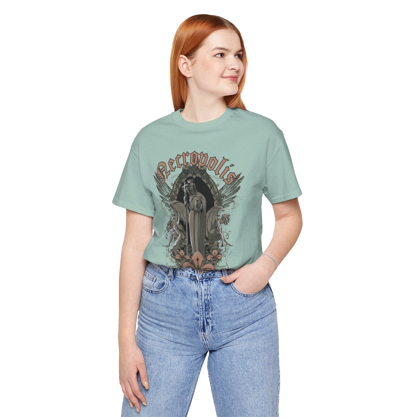Gothic Skull Graphic Unisex Cotton T-Shirt r7