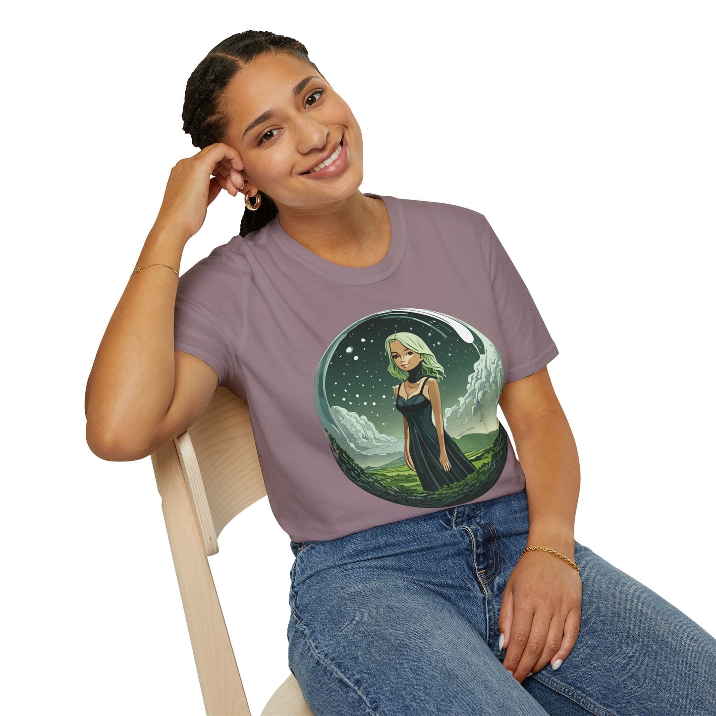 Womens Graphic T Shirt Art Design Tee Ladies Short Sleeve Softstyle 64000 Cotton Ring Spun