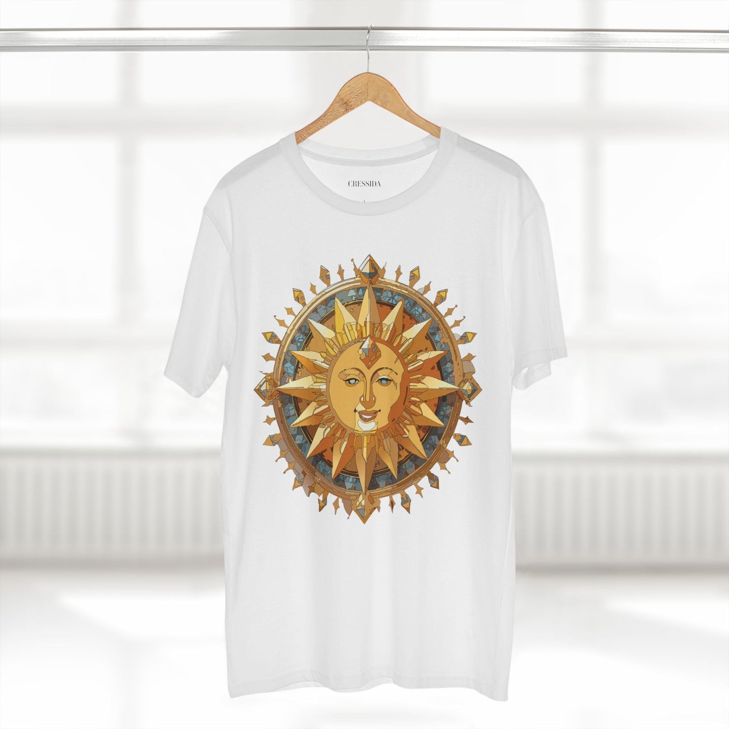Gold Sun Graphic Unisex 100 Cotton T-Shirt with Golden Art Design 16