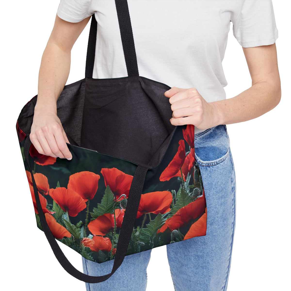 Floral Print Poly Canvas Weekender Bag 4