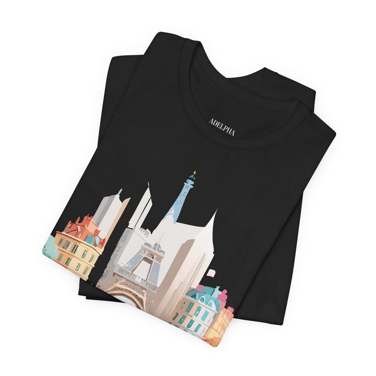 Paris Travel Tourist Graphic Design Unisex Bella+Canvas Cotton T-Shirt e323