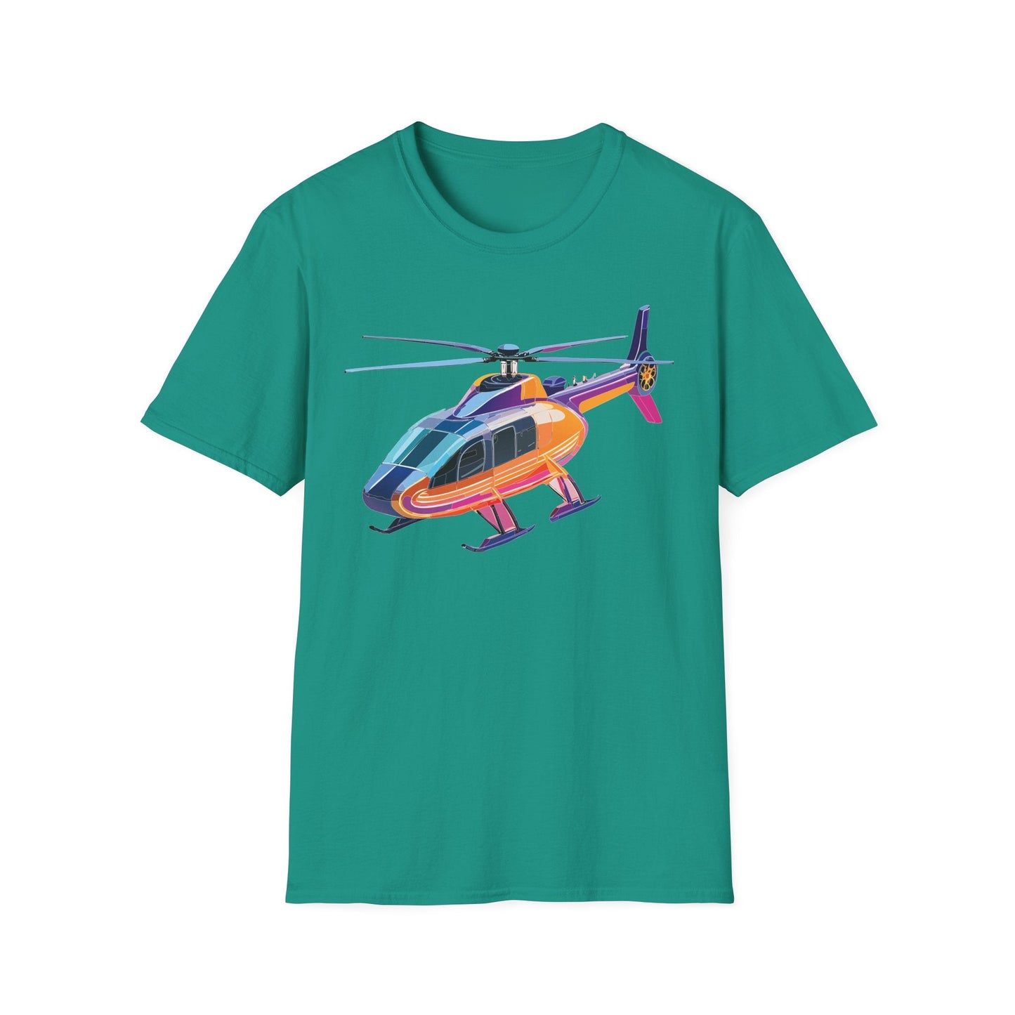 Chopper Helicopter Shirt Unisex Tee Gildan Softstyle 64000 Lightweight 100 Percent Cotton
