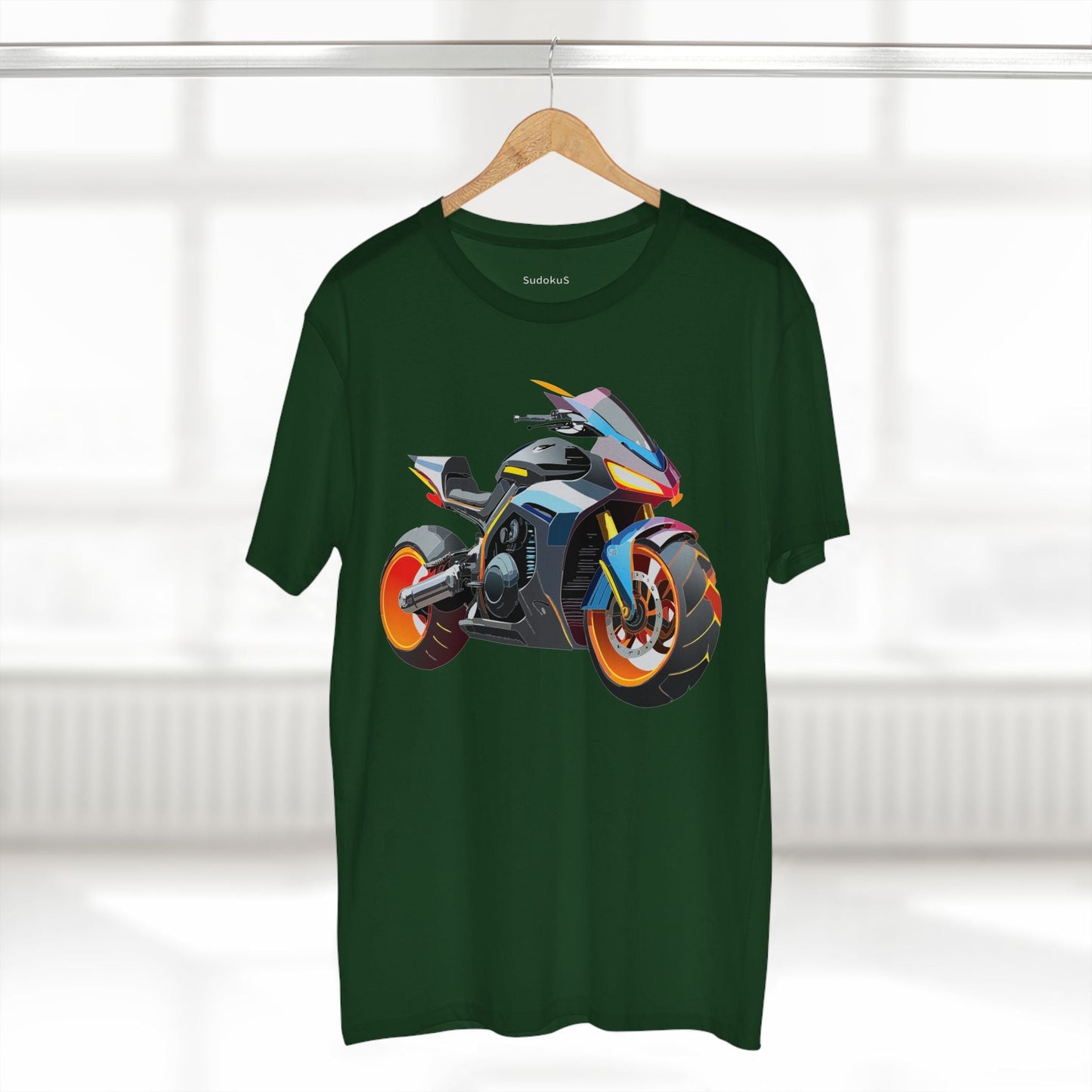Moto Bike Graphic Unisex 100 Cotton Staple Tee 19