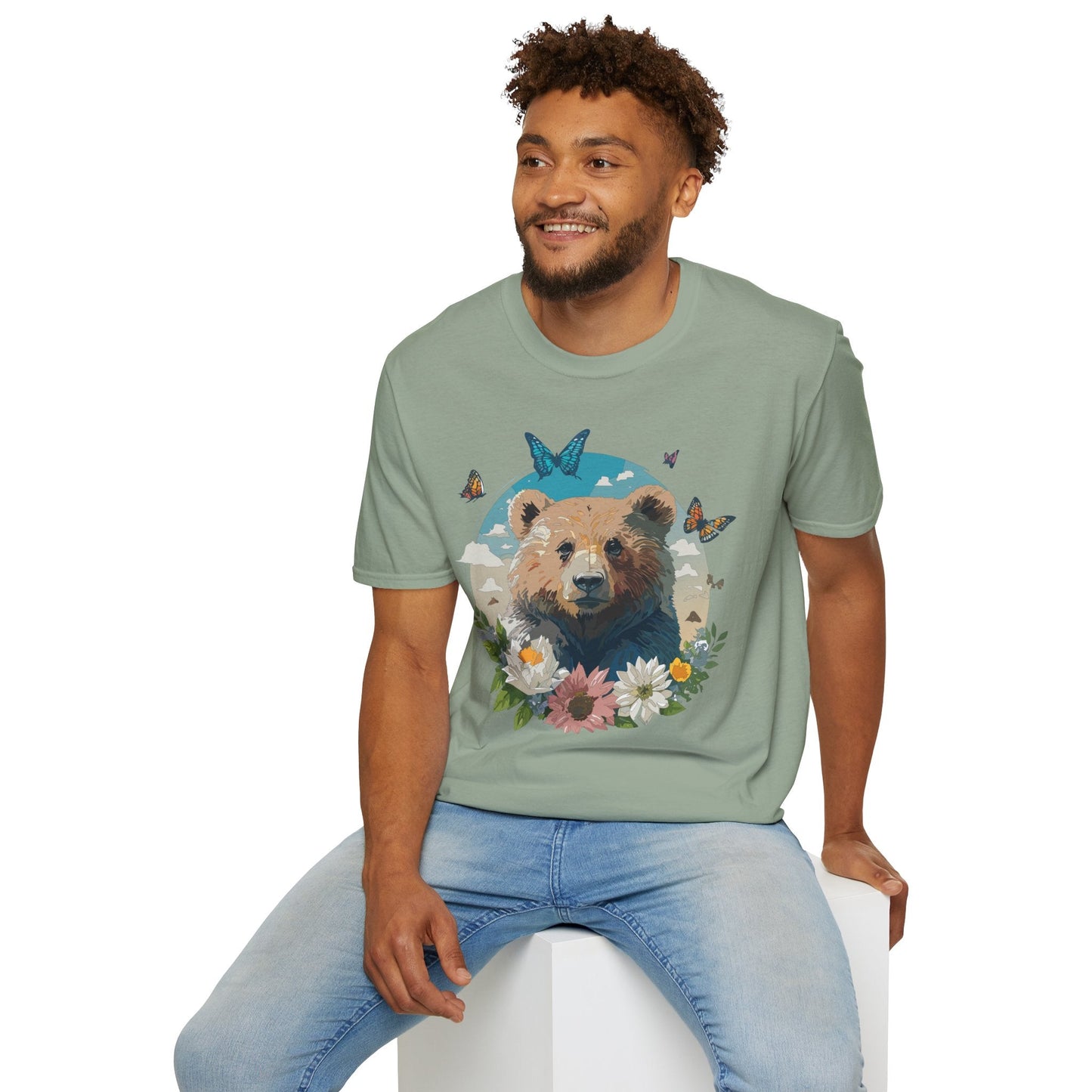 Bear Shirt Teddy Bear Tee Unisex Gildan Softstyle 100 Percent Ring Spun Cotton Tee