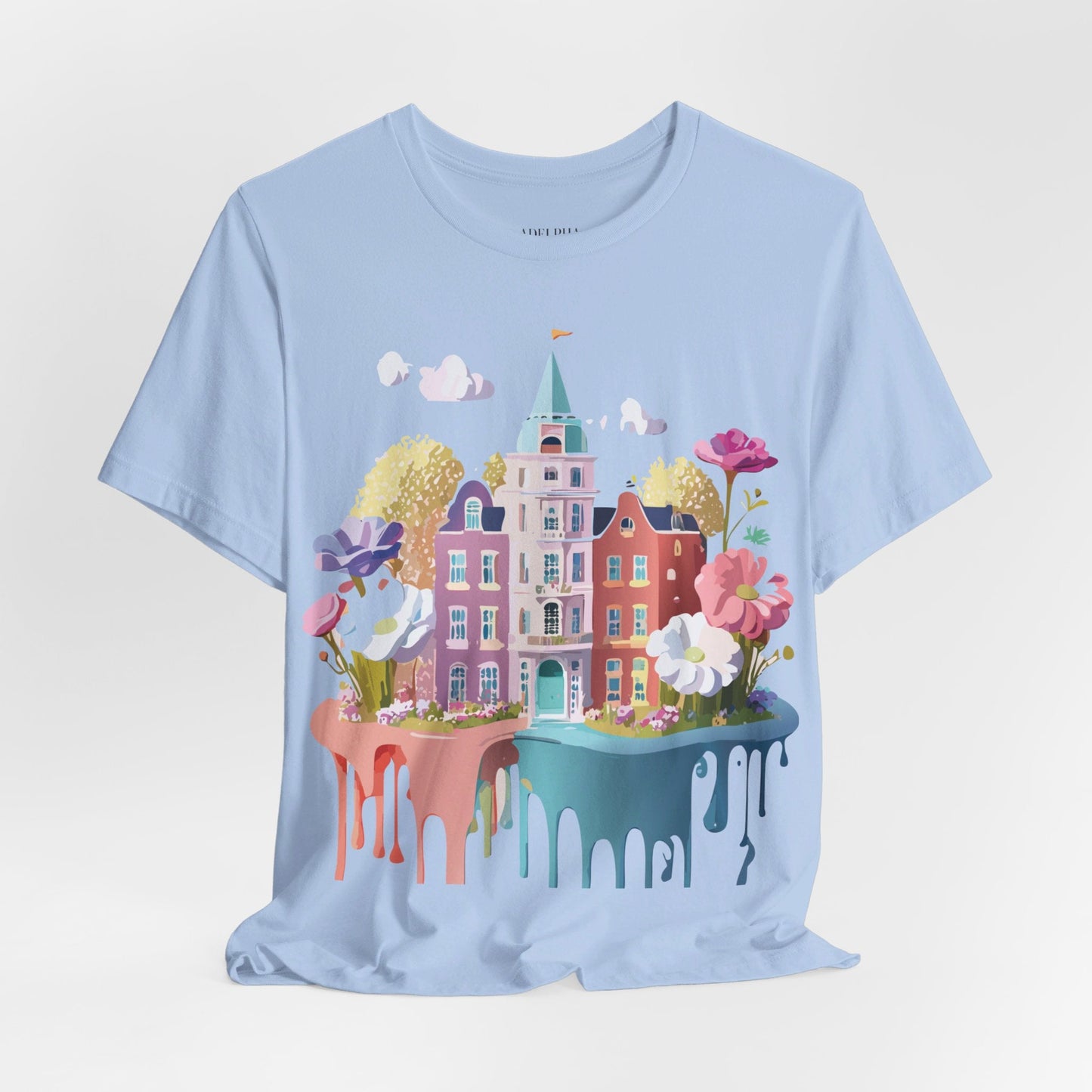 Amsterdam Tourist Shirt Graphic Tee Unisex Vintage Inspired Art Design by Adelpha Short Sleeve