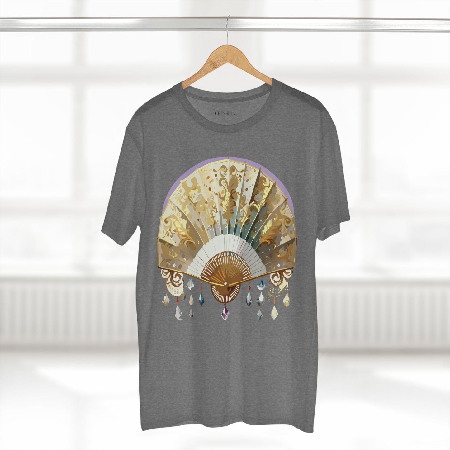 Antique Fan Graphic Design T-Shirt Unisex 100 Cotton Floral Carnival Artwork Tee 28