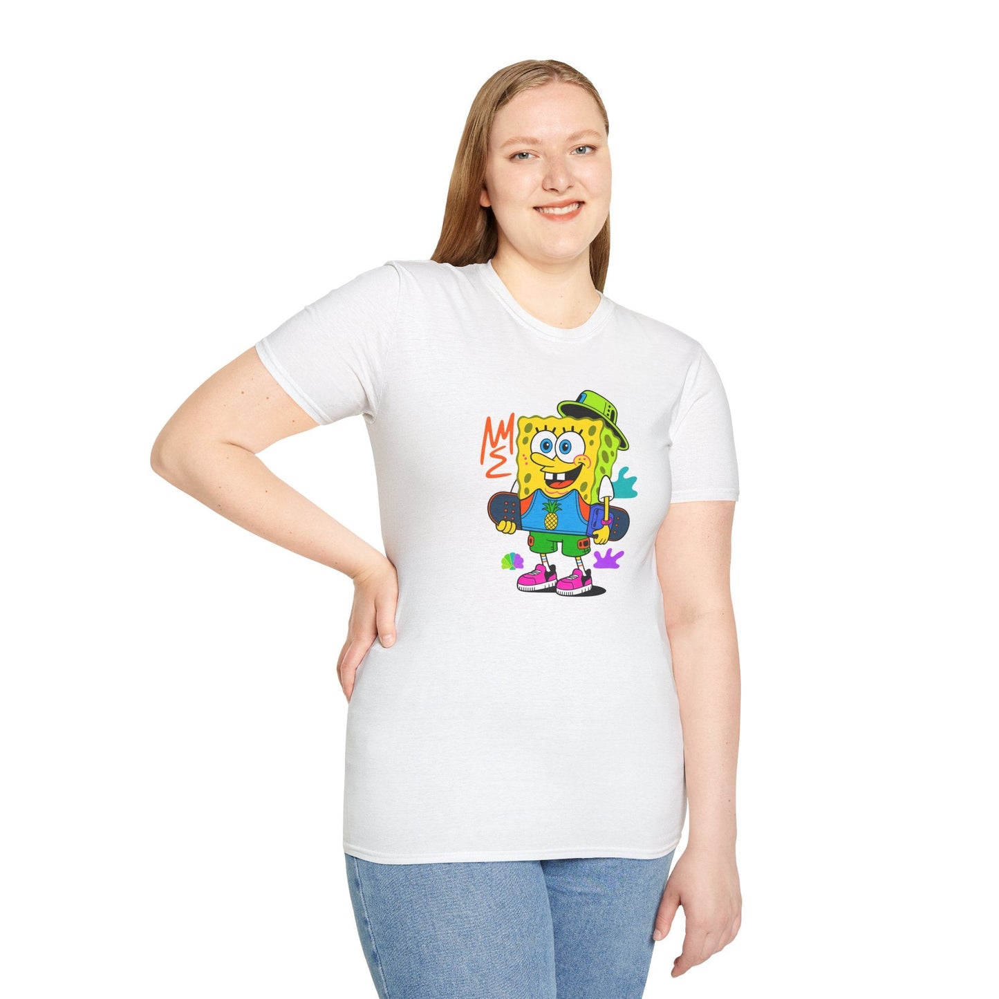 Unisex Cartoon T Shirt With Animals Animation Tee Softstyle Gildan 64000 Cotton Fabric