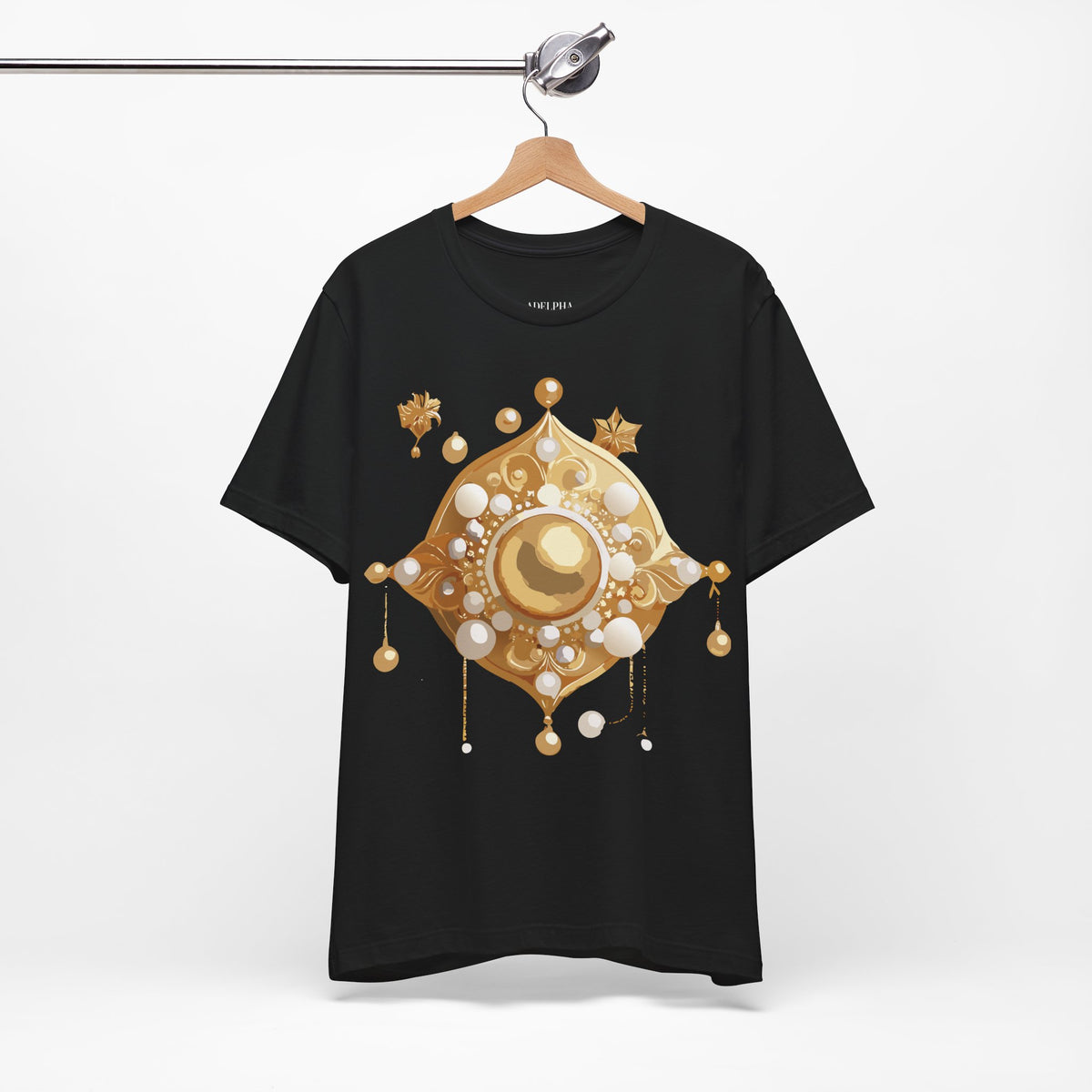Jewelry Graphic Unisex Cotton Bella+Canvas Tee with Gemstones Art Design m53