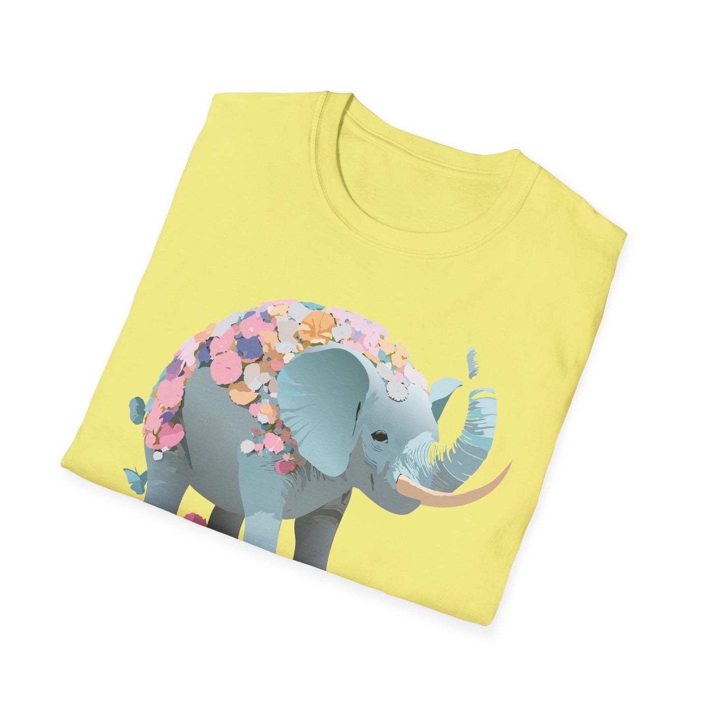 Elephant Graphic T Shirt Gildan Softstyle Unisex Cotton Tee With Elephant Print Design Artwork