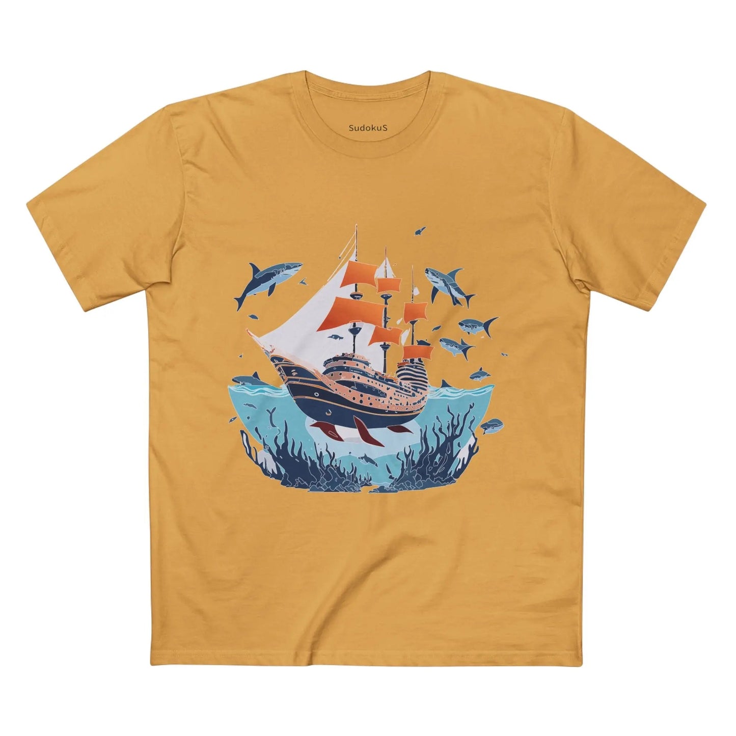 Ocean Coast Graphic Unisex 100 Cotton Staple Tee 26