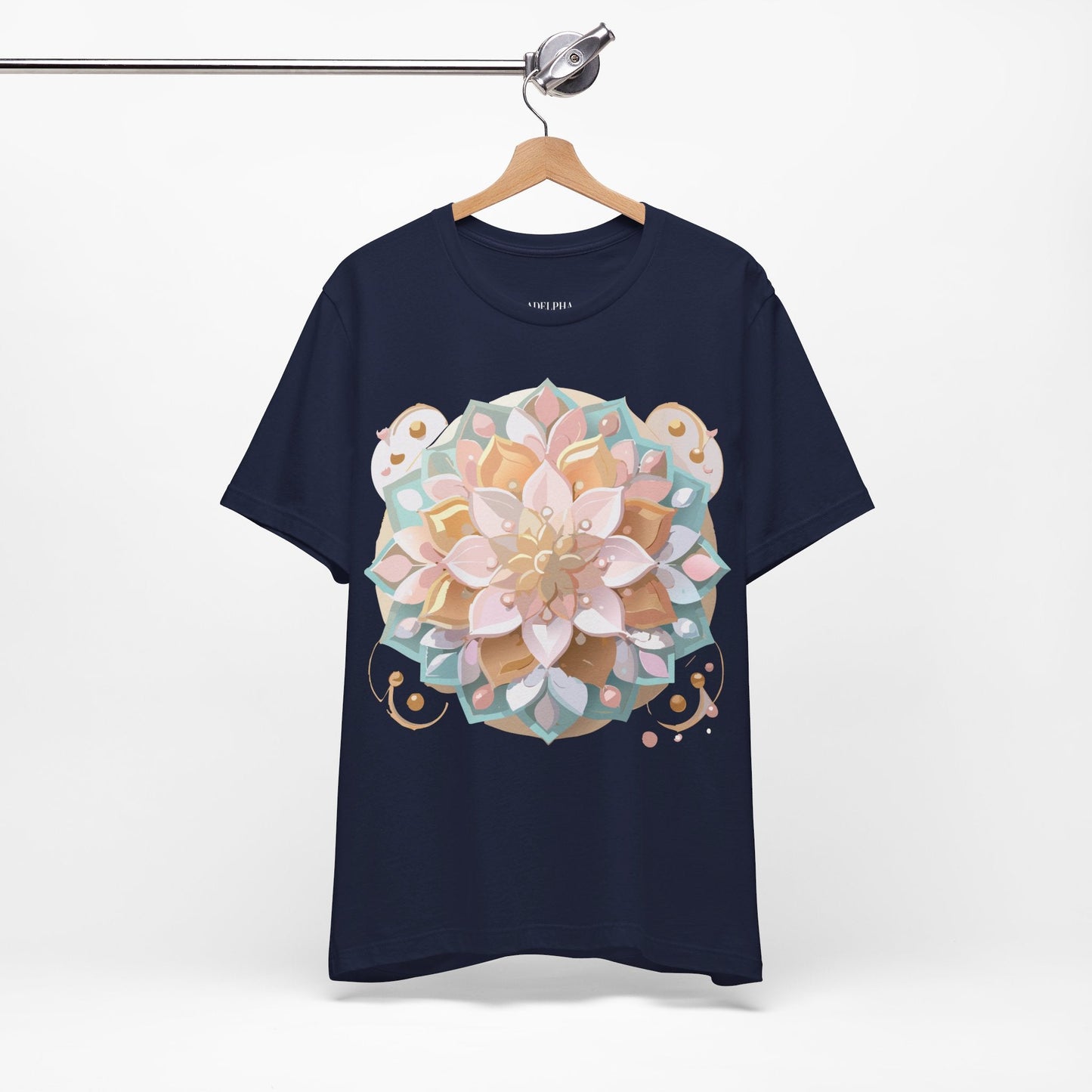 Mandala Graphic Unisex 100 Cotton Vintage Floral Artwork Tee 10