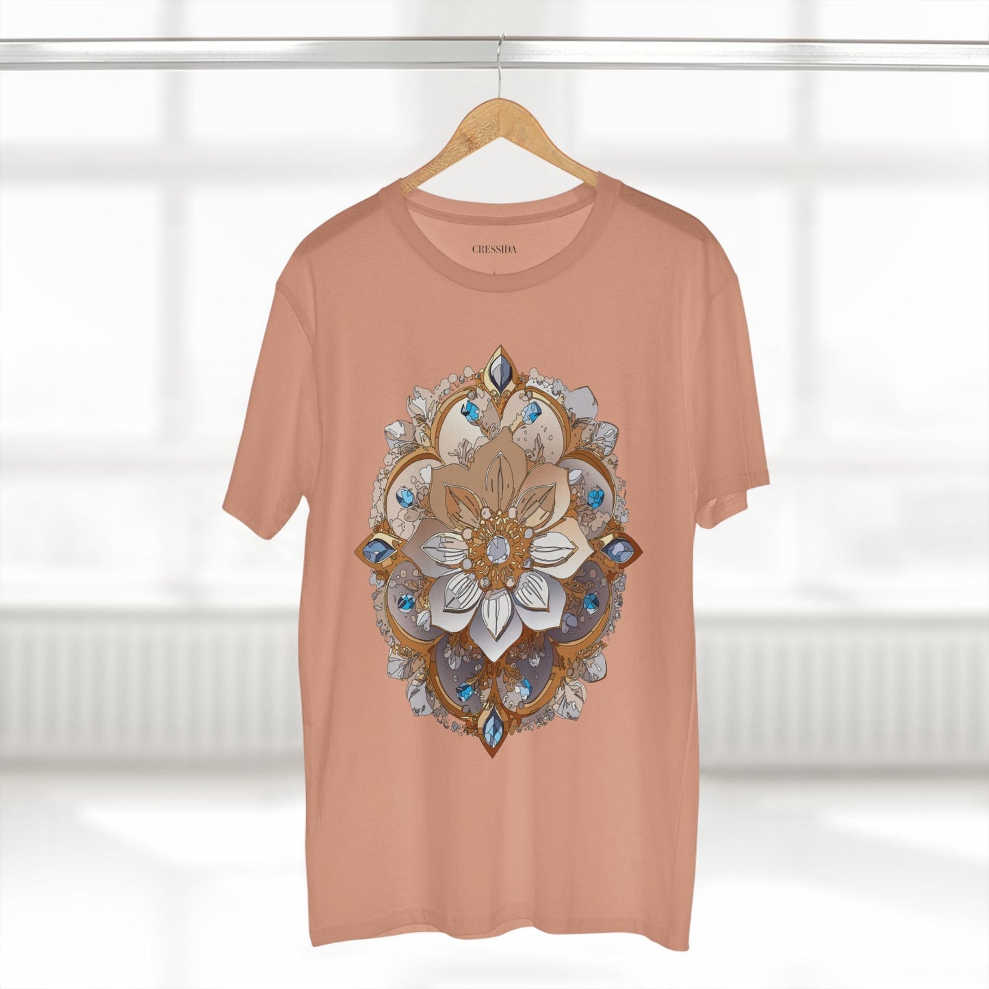 Floral Graphic T-Shirt Unisex 100 Cotton Art Design with Antique Flowers Tee 20