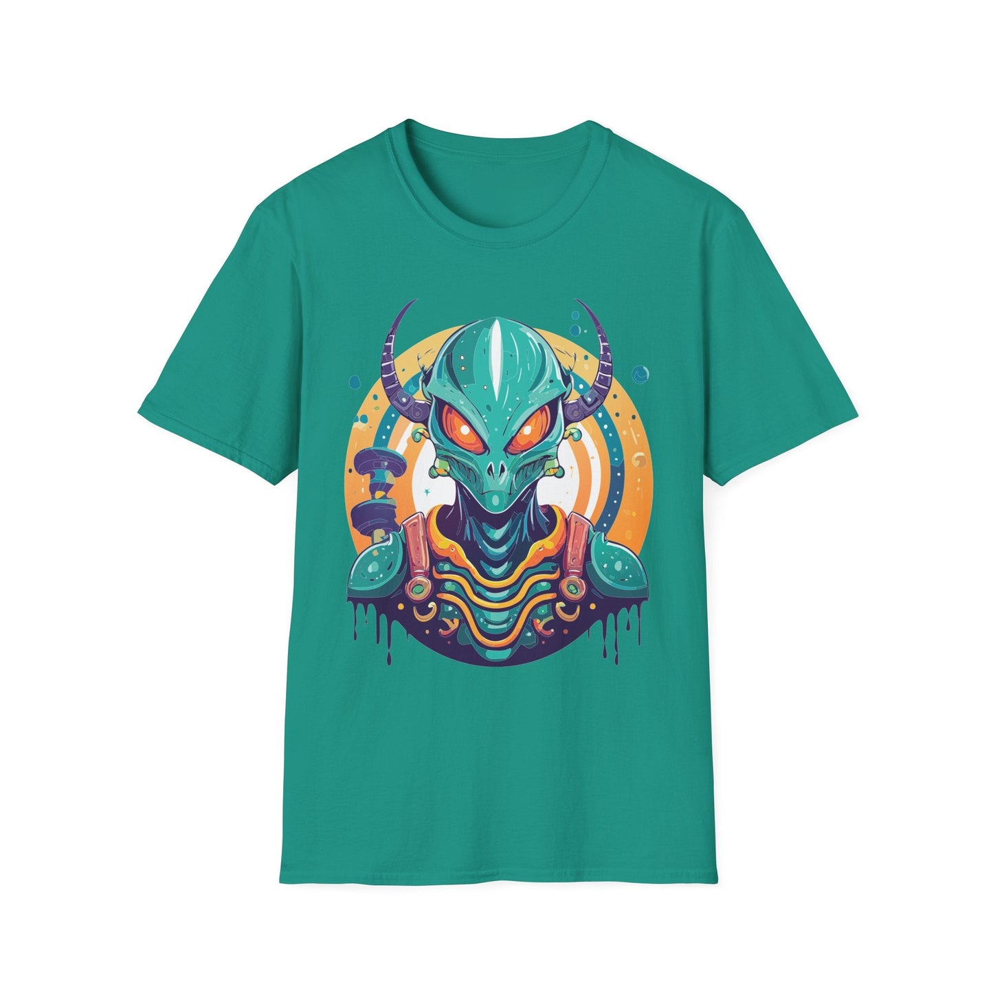 Alien Graphic Unisex Cotton Softstyle UFO Artwork Tee 14