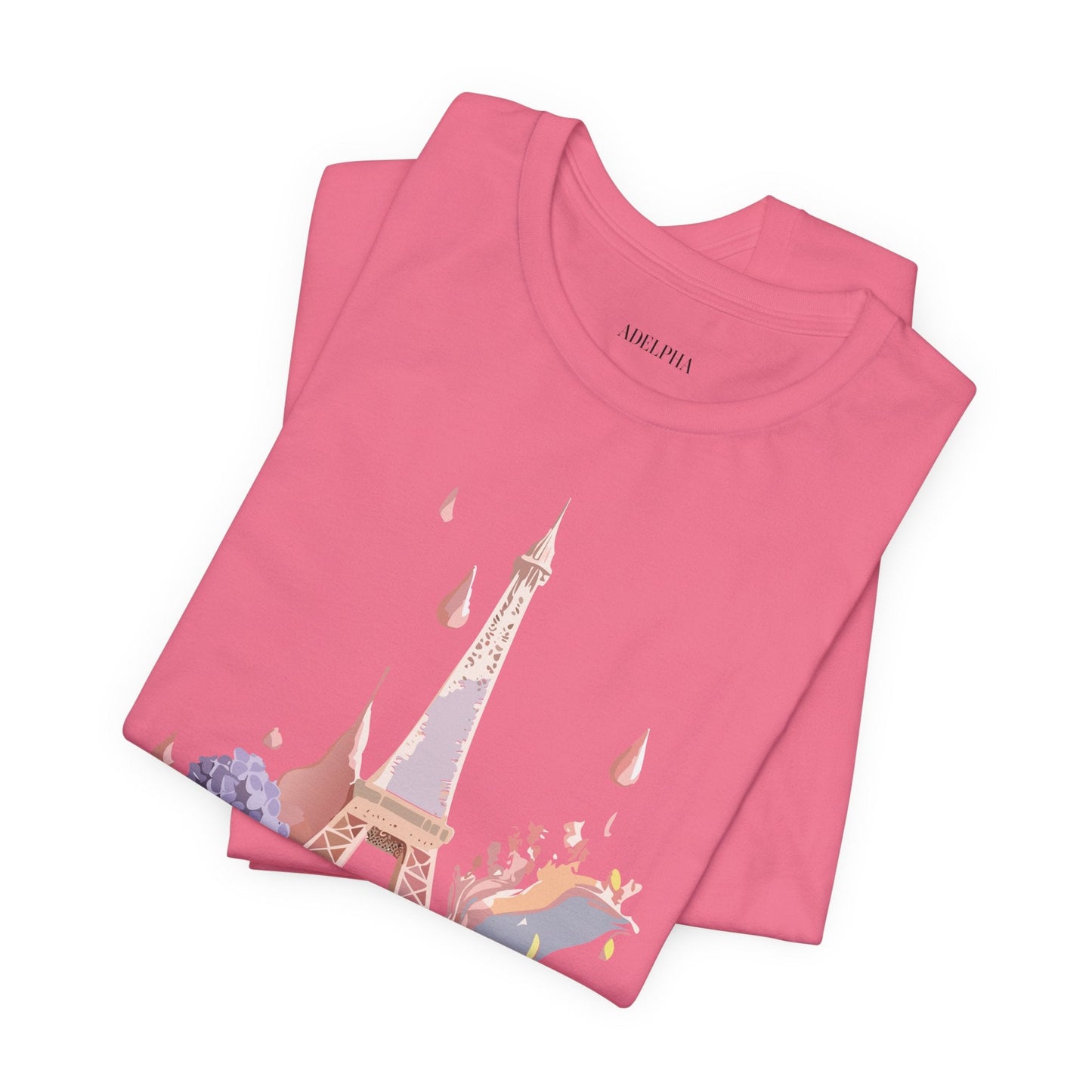 Paris Tourist Shirt Unisex Graphic Tee Vintage Inspired Artwork by Adelpha Short Sleeve Jersey