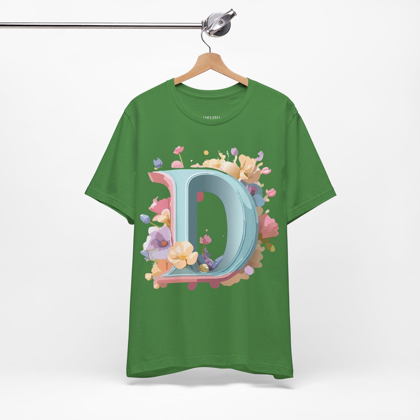 Letter D Graphic Tee Unisex Jersey Short Sleeve By Adelpha Vintage Inspired Artwork