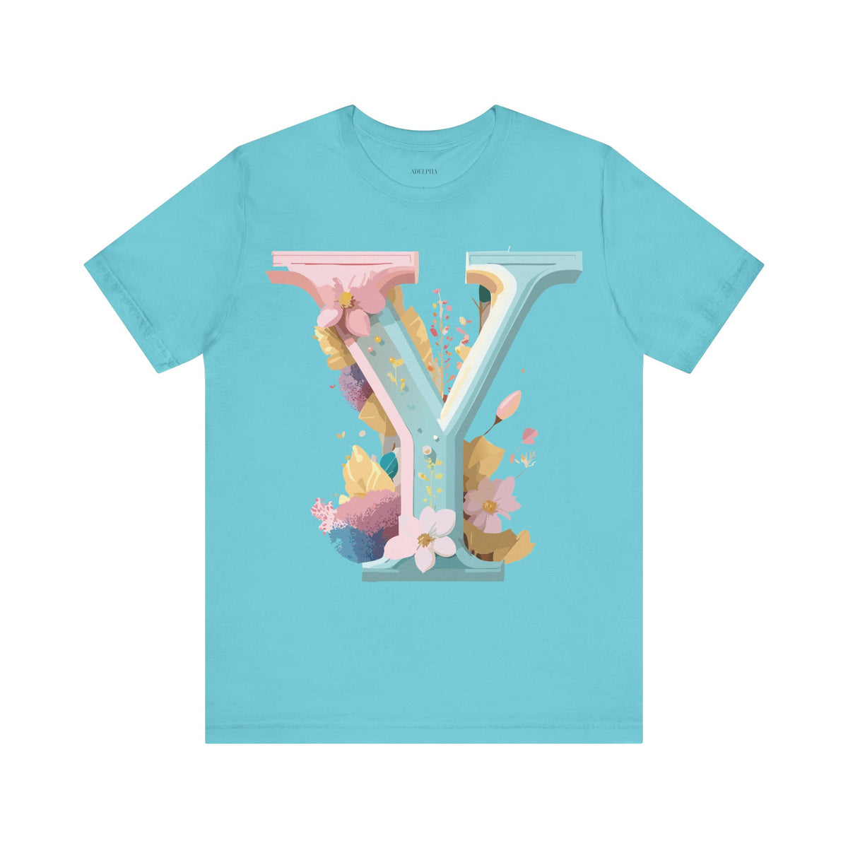 Letter Y Graphic Unisex Cotton Bella+Canvas Tee with Art Letter Design