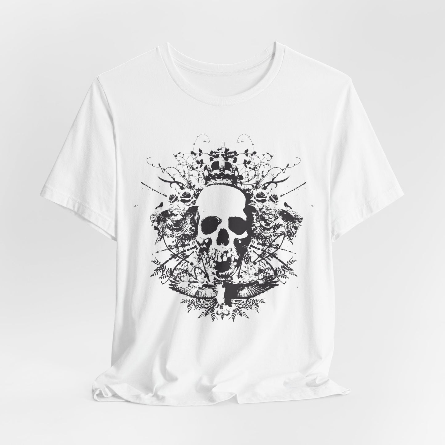 Dark Skull Graphic Design Tee, Skull Shirt, Vintage Tees, Art Design T-Shirt, Vintage Graphic Tee, Art Shirts with Skulls