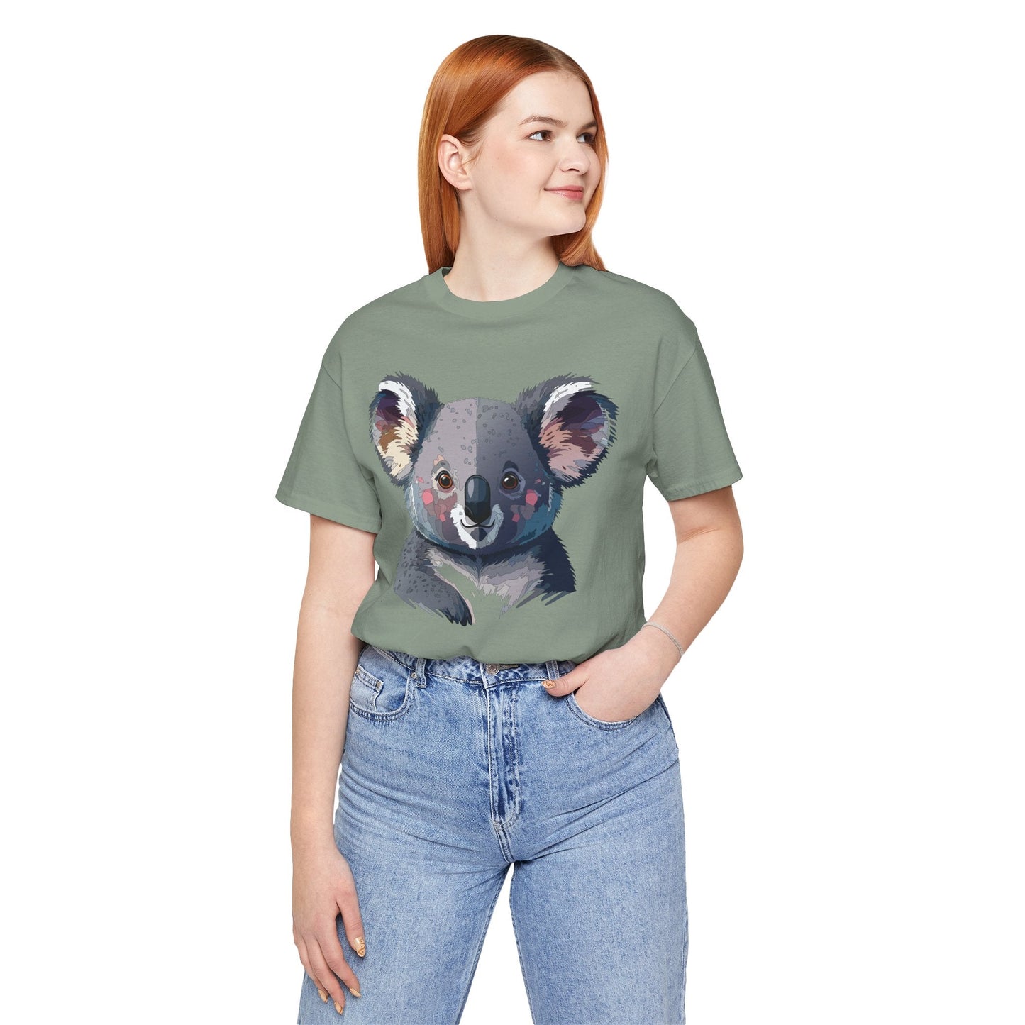 Unisex Animal Shirt With Animal Art Design Tee Wild Animals Short Sleeve Jersey Cotton