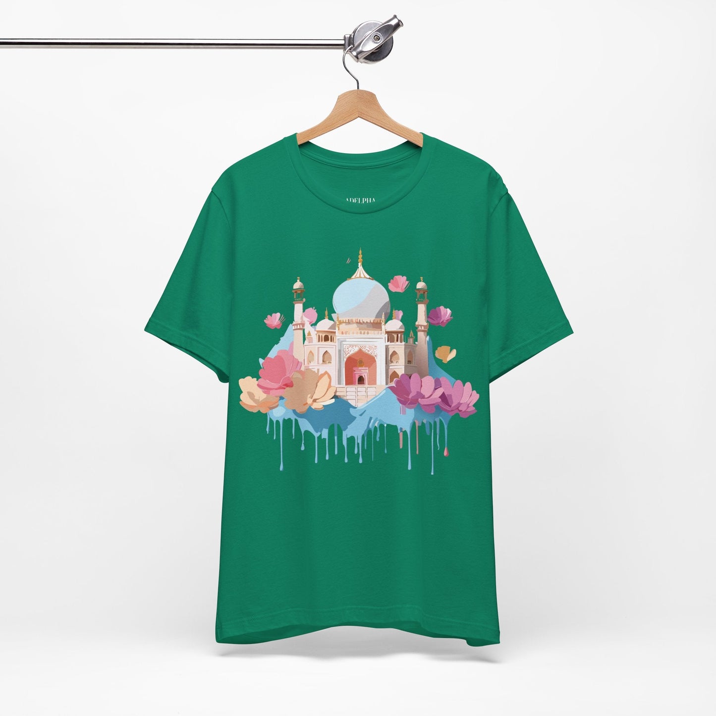 Unisex Taj Mahal Graphic Tee Tourist Shirt With Vintage Adelpha Artwork For Travel Lovers