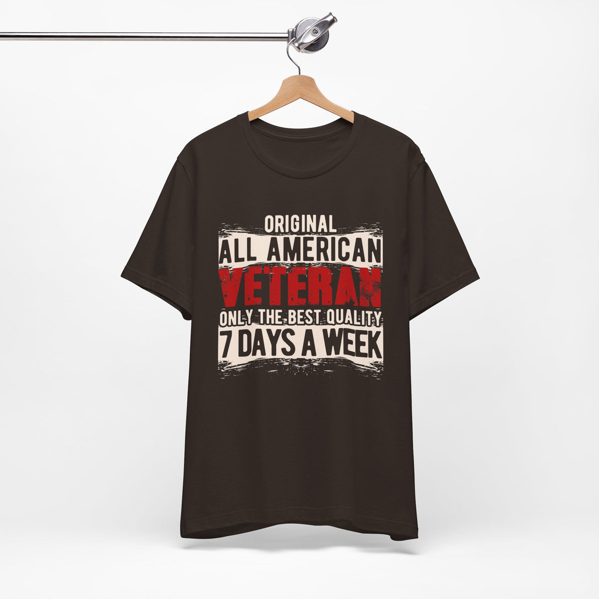 All American Veteran tee Vintage patriotic veteran Unisex Cotton T-Shirt v4