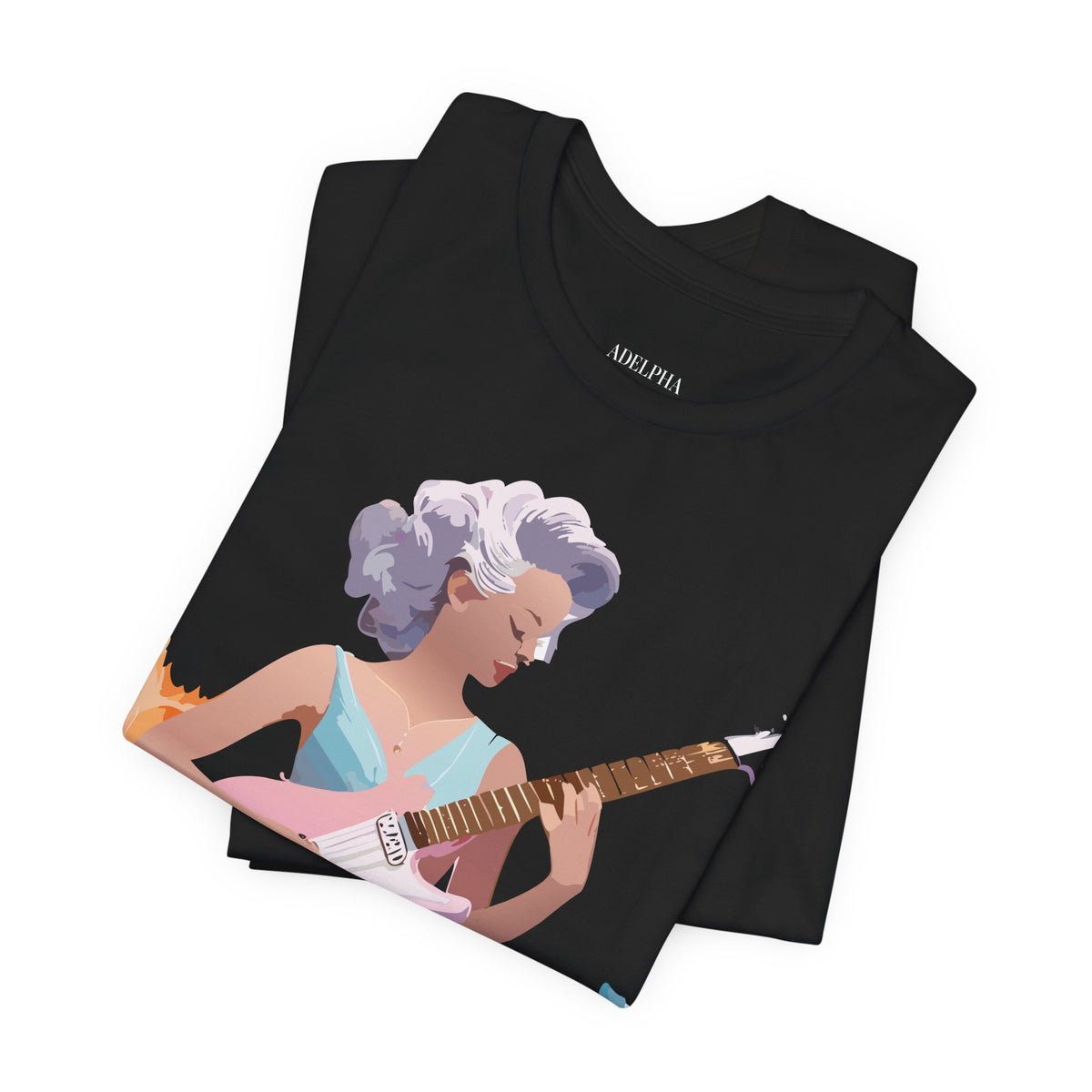 Music Graphic Unisex Cotton Bella+Canvas Tee with Art Design m105