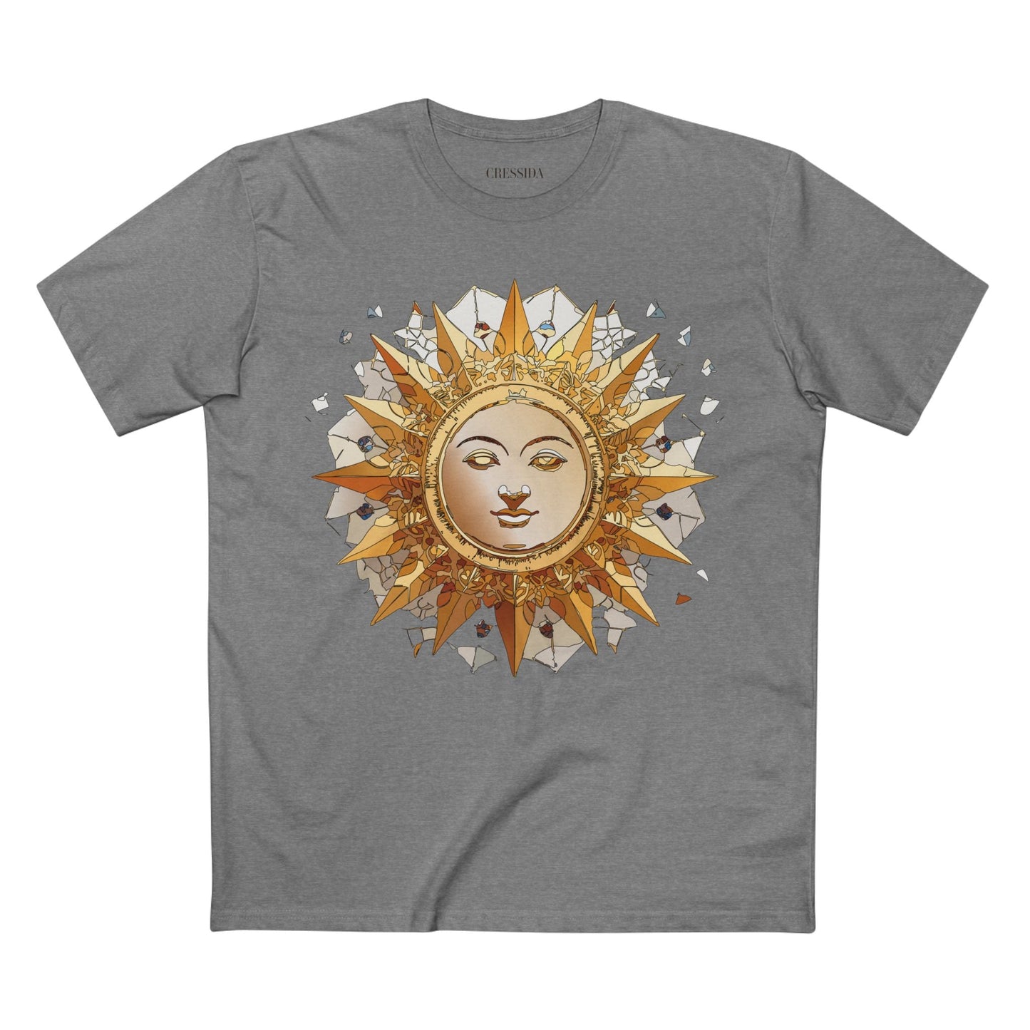 Gold Sun Graphic Unisex 100 Cotton T-Shirt with Golden Art Design 19