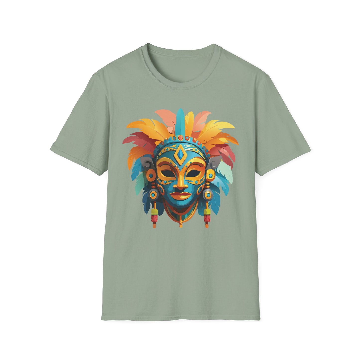 Mask Tee Shirt Unisex Graphic Design Short Sleeve Tee Gildan Softstyle 64000 Ring Spun Cotton