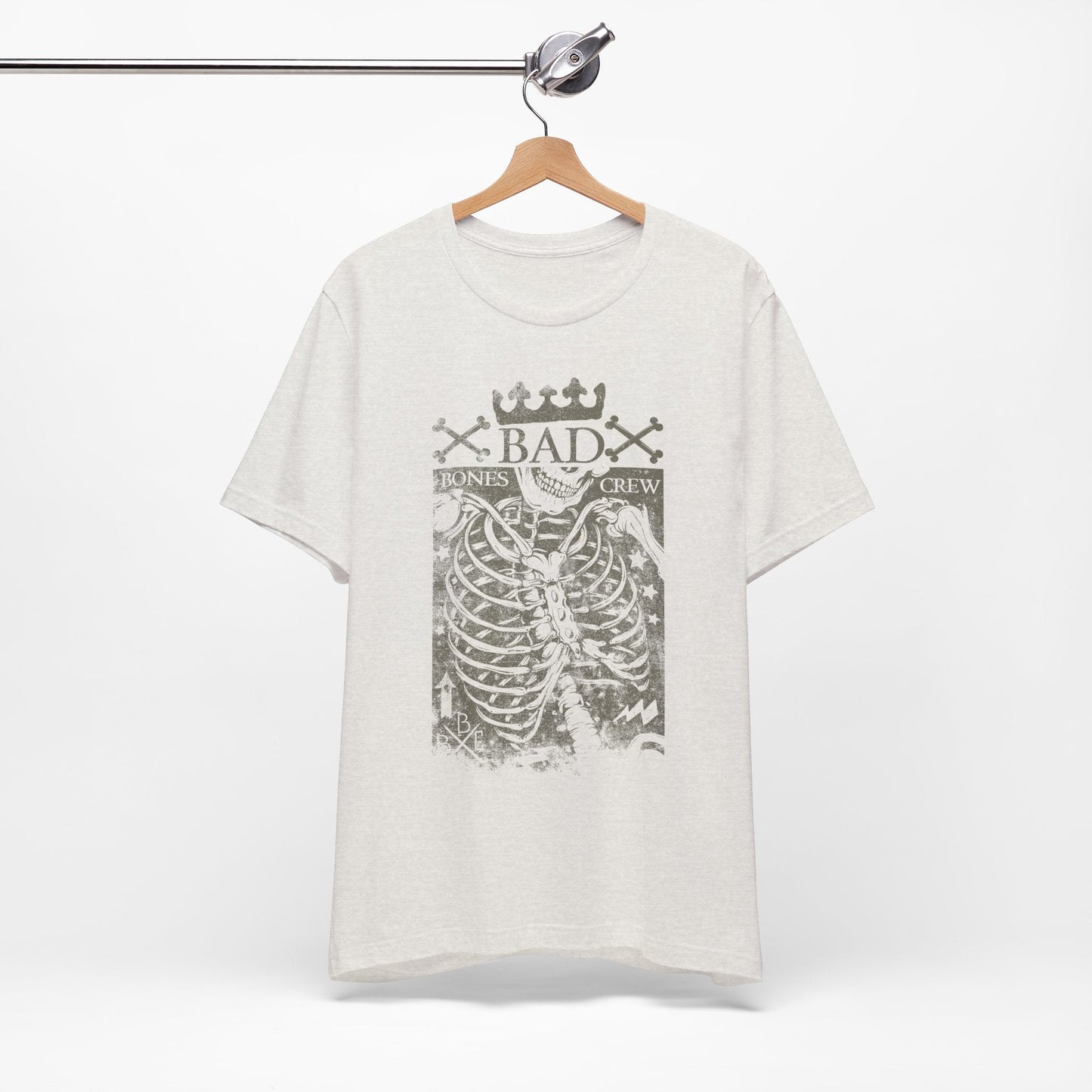 Skeleton Ribcage Tee Bones Crew Graphic Shirt A-10