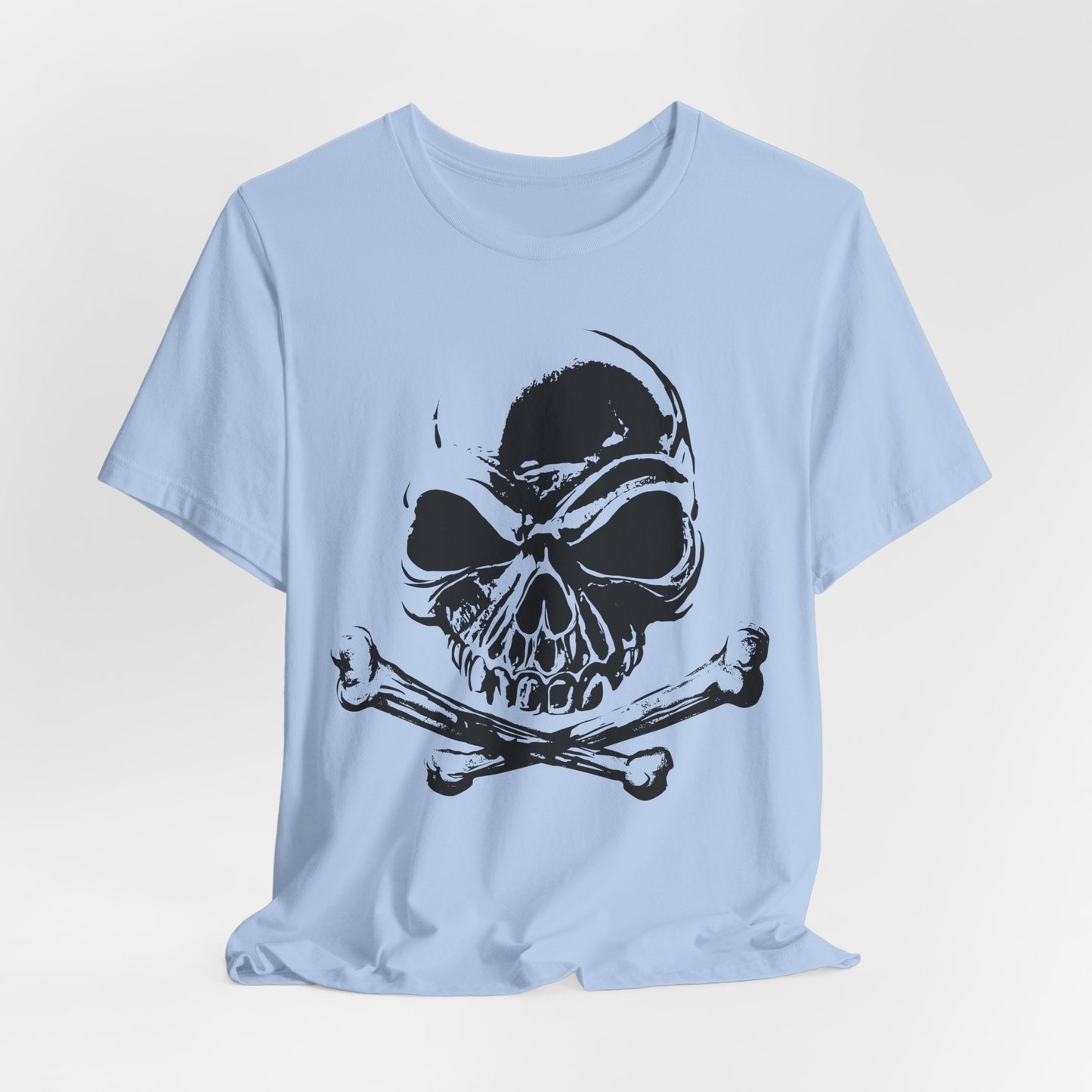 Black Skull Graphic Design Tee, Skull Shirt, Vintage Tees, Art Design T-Shirt, Vintage Graphic Tee, Art Shirts with Skulls