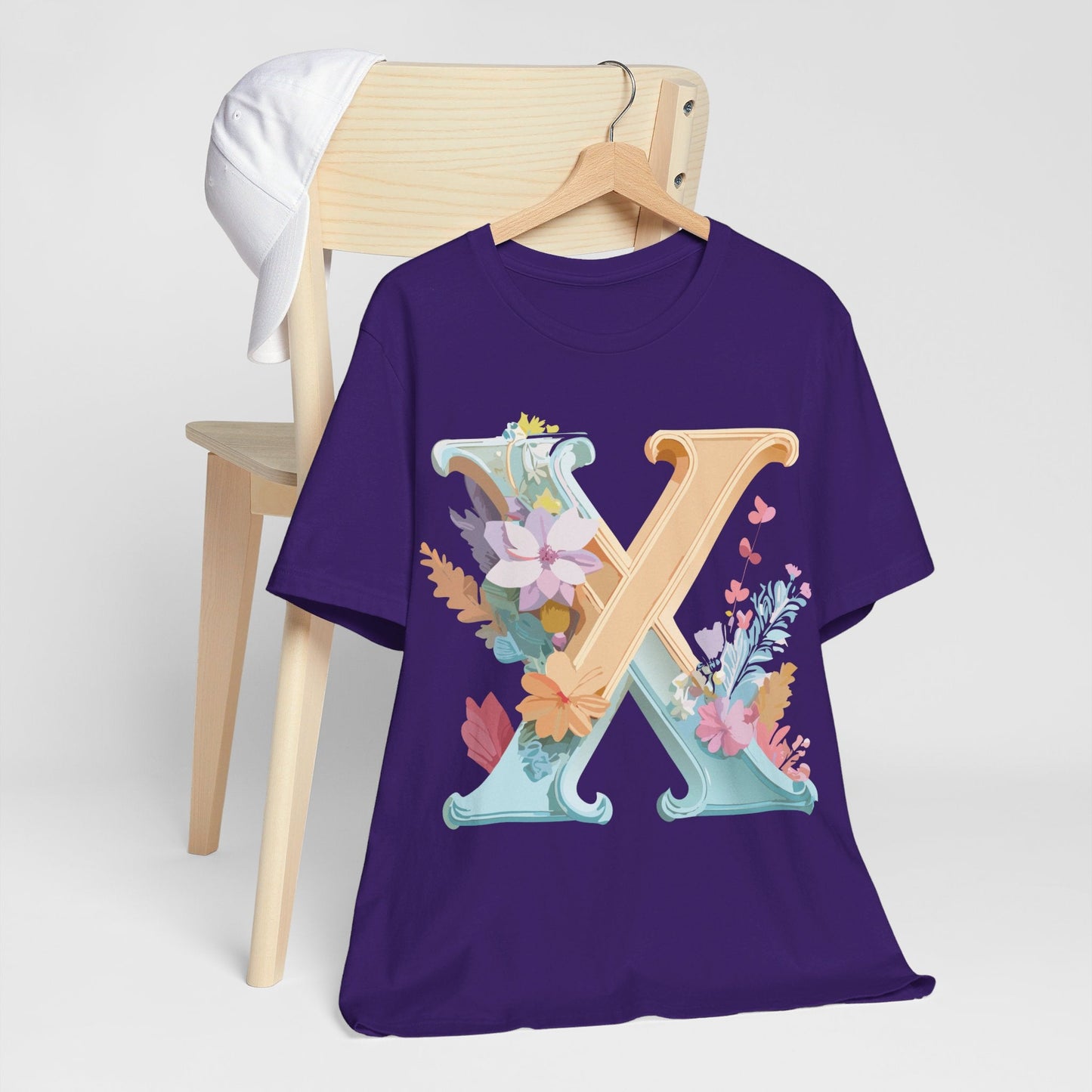 Letter X Shirt Graphic Tee Unisex Vintage Inspired Artwork By Adelpha Premium Comfort