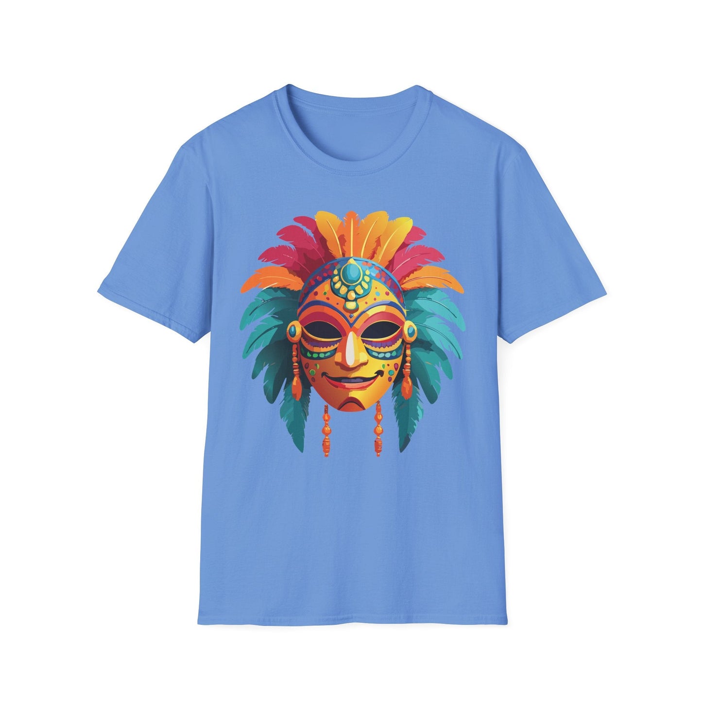 Mask Tee Shirt Unisex Softstyle Gildan 64000 100 Percent Ring Spun Cotton Masquerade Tee