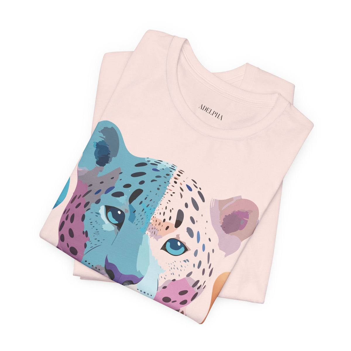 Cheetah Graphic Unisex Cotton Bella+Canvas Tee with Art Animal Design e4