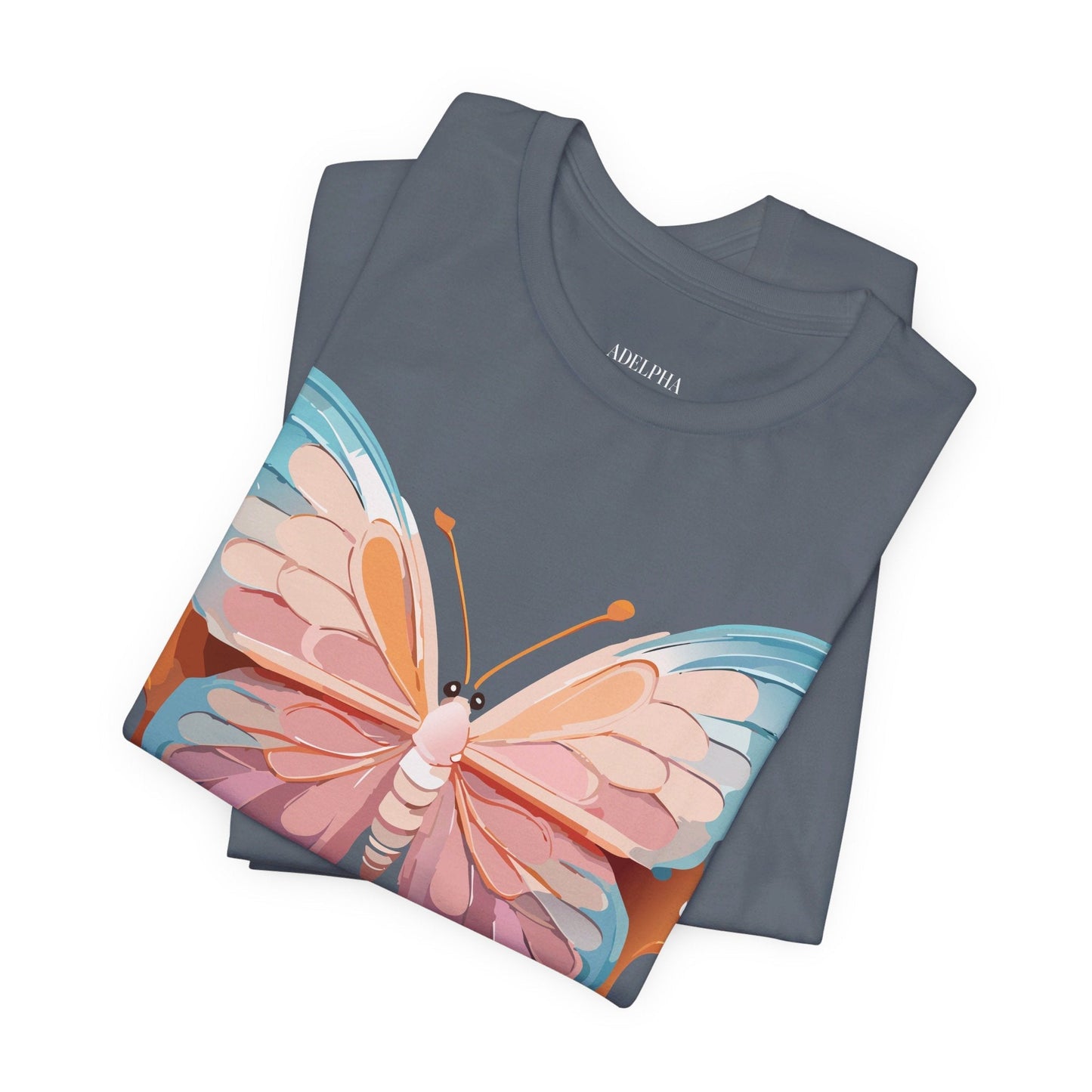 Butterfly Graphic Unisex 100 Cotton Lightweight Vintage Design Jersey Tee 86