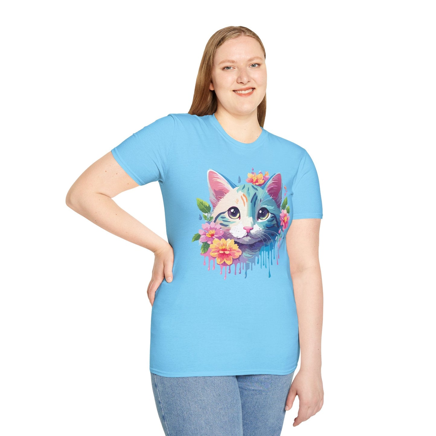 Cat Shirt Unisex Cat Lover Tee Premium Gildan Softstyle 64000 Lightweight