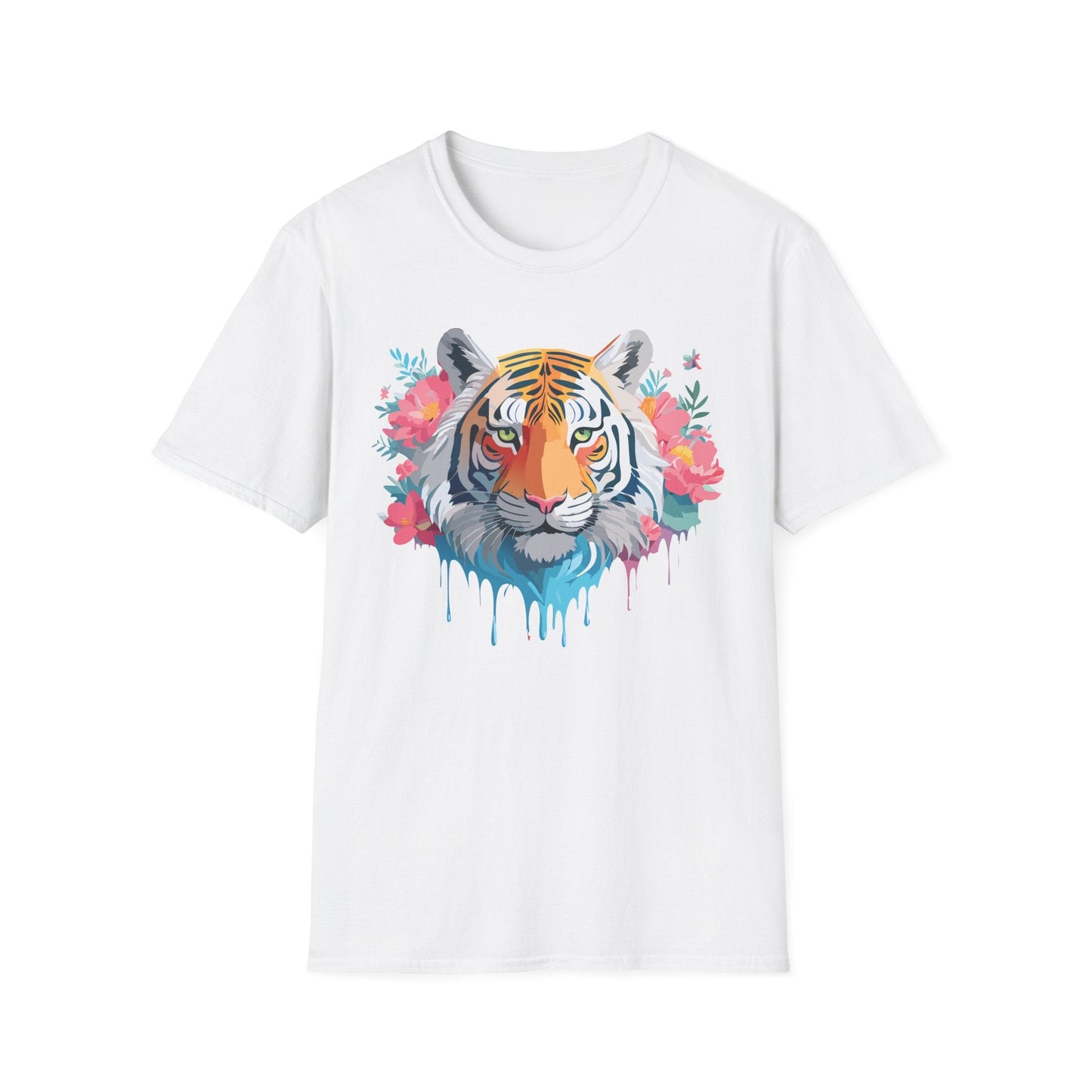 Tiger Shirt Unisex Animal Tee 100 Percent Ring Spun Cotton Softstyle
