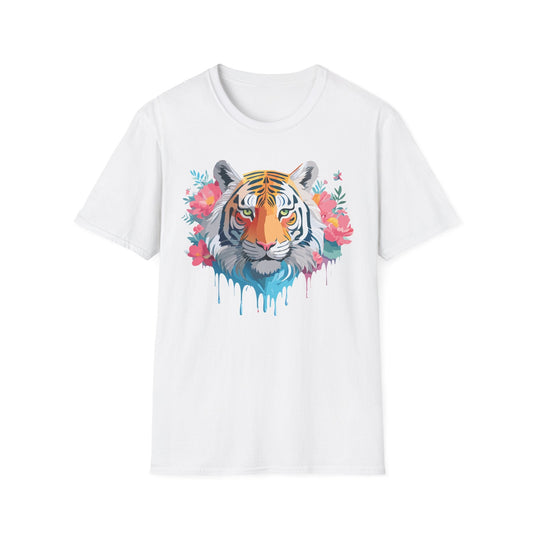 Tiger Shirt Unisex Animal Tee 100 Percent Ring Spun Cotton Softstyle
